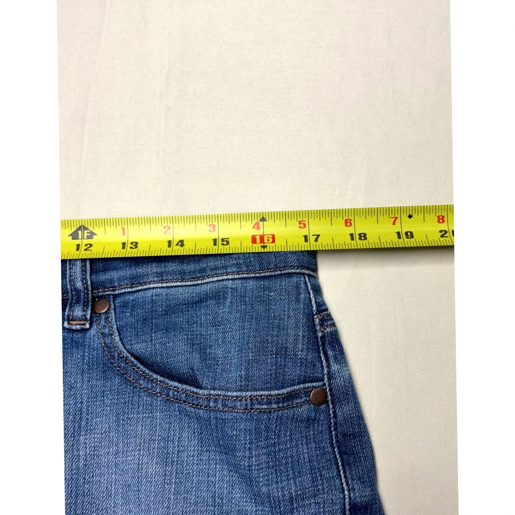 Eileen Fisher Eileen Fisher Organic Cotton Stretch Straight Leg Blue Jeans Women 12 W33 L26 Size 29" - 6 Thumbnail