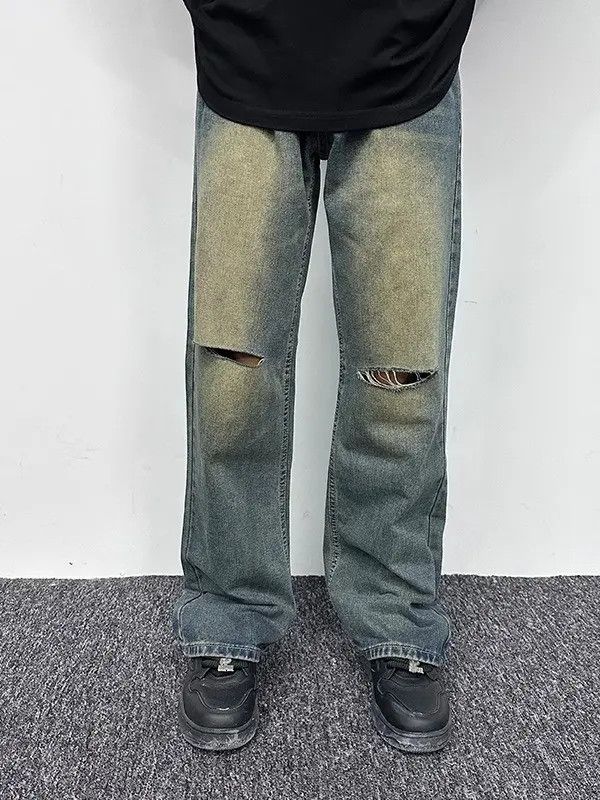 Baggy Distressed Denim Jeans
