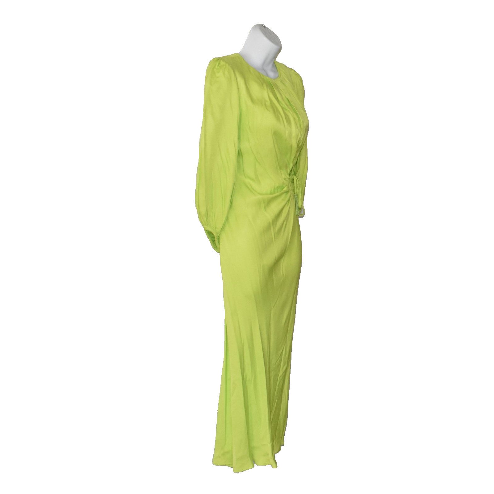 Farm Rio FARM Rio Lime Viscose Beaded Tassels Midi Dress Size XS Size XS / US 0-2 / IT 36-38 - 3 Thumbnail