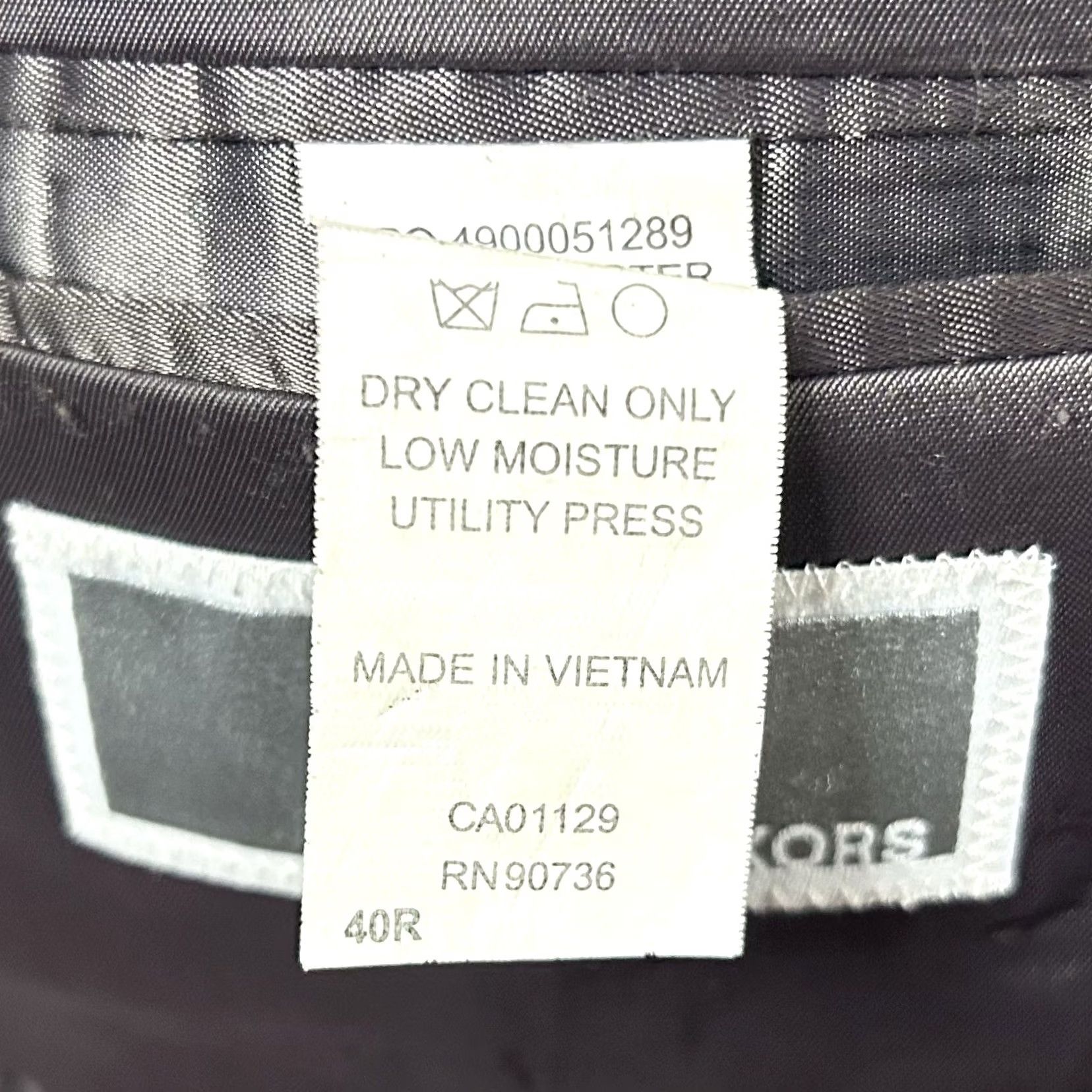 Michael Kors Michael Kors Sport Coat 40R Dark Gray Two Button Double Vented Poly Rayon Blend Mens Size US XS / EU 42 / 0 - 4 Thumbnail
