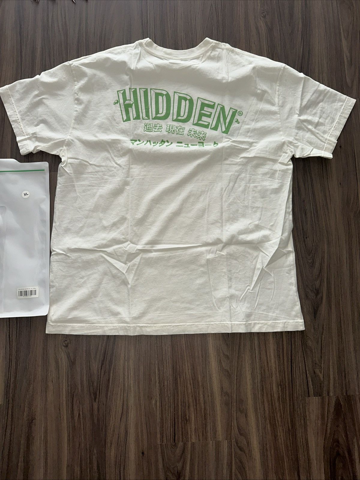 HIDDEN Hidden NY Wavy 3D Block Tee - Cream XL - Made in USA - Rare Size US XL / EU 56 / 4 - 6 Thumbnail