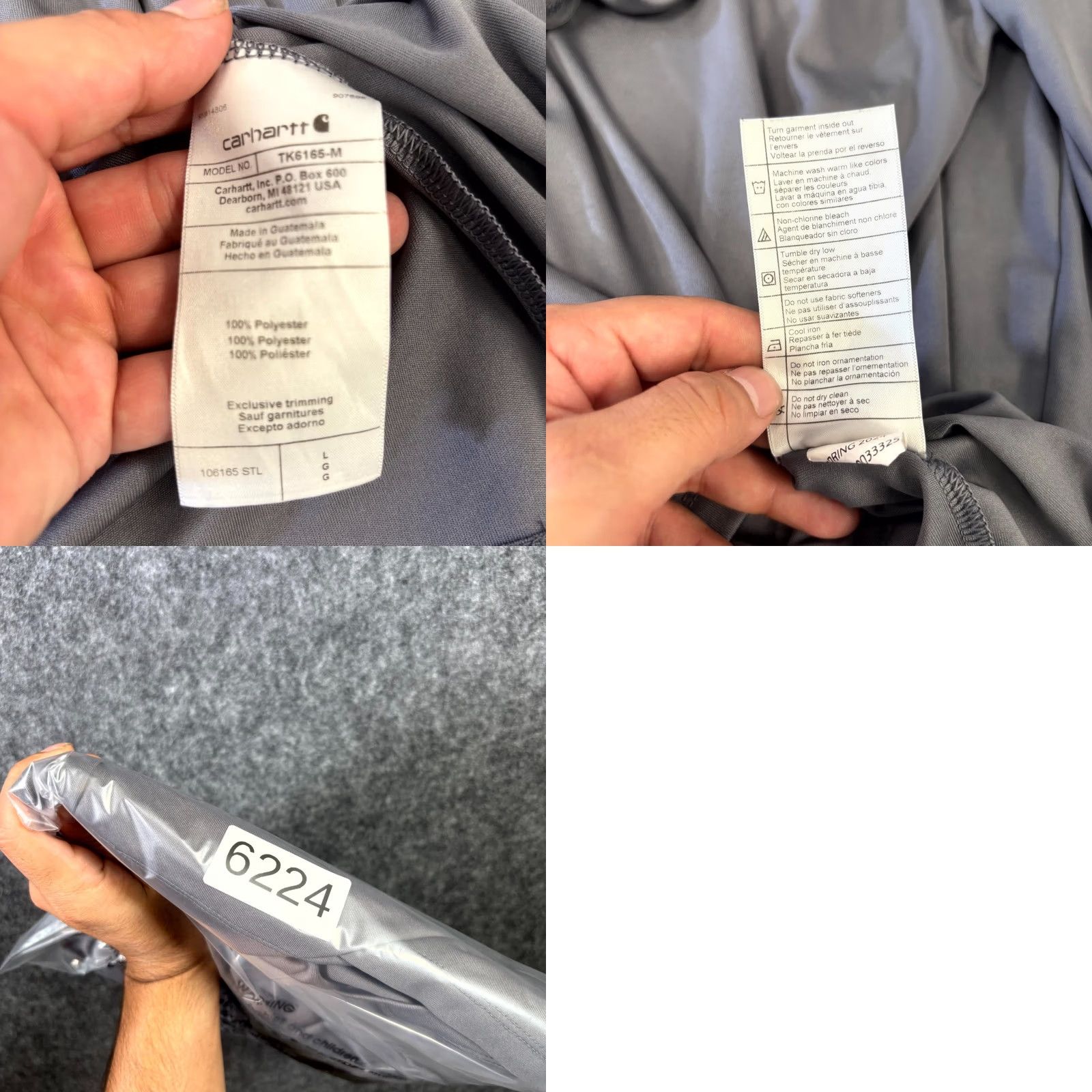 Carhartt Carhartt Hoodie Mens L Gray Polyester Relaxed-Fit Performance Athletic Running Hoodie Size US L / EU 52-54 / 3 - 8 Thumbnail