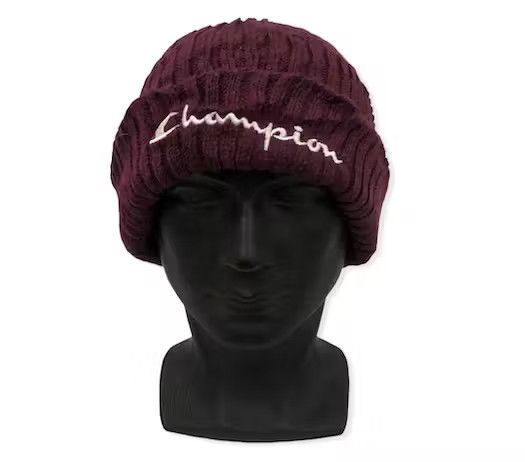 image of Vintage Champion Spell Out Beanie Hat, Men's