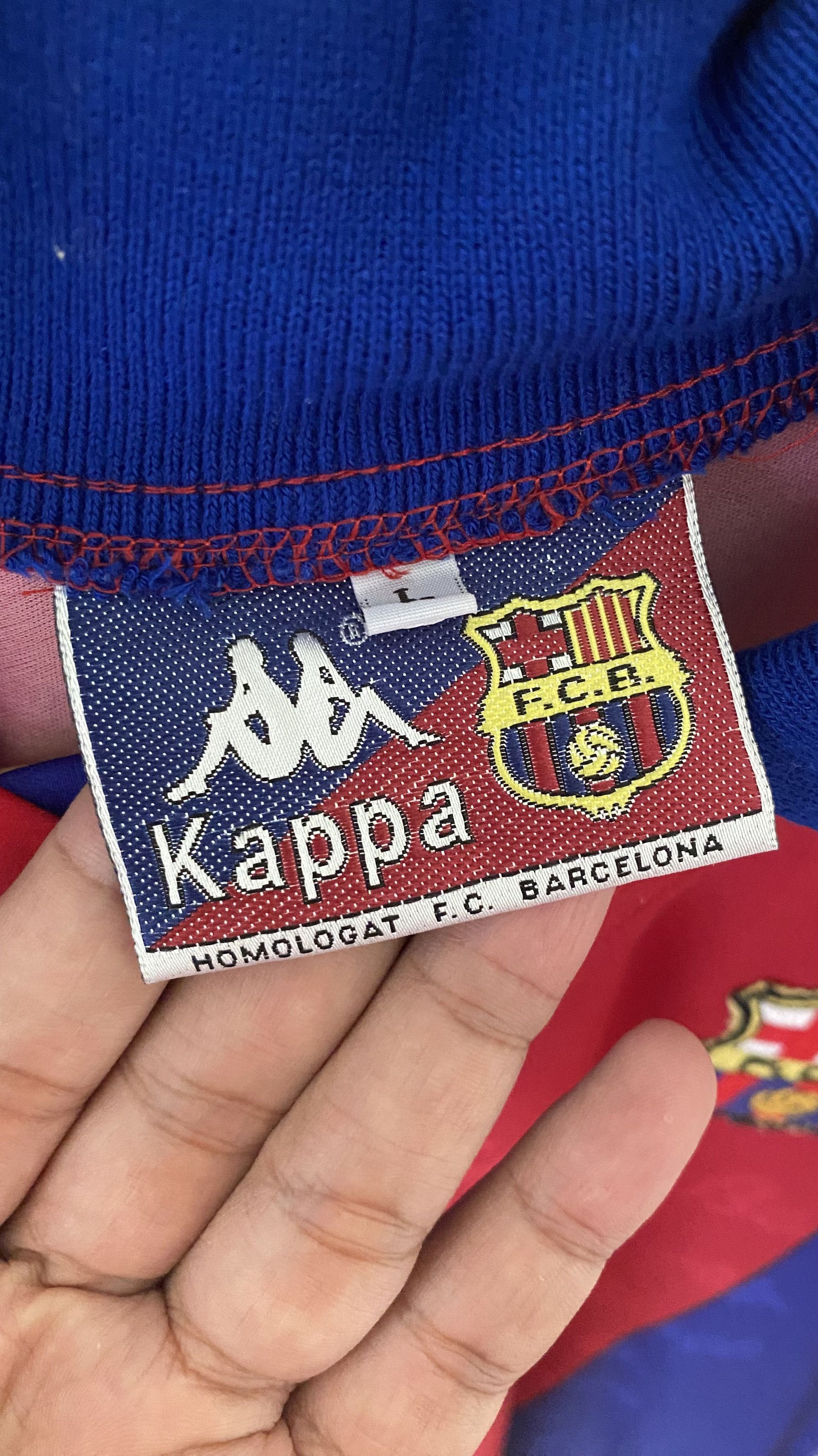 Kappa Barcelona Home 1992/1995 SS Original Size US L / EU 52-54 / 3 - 4 Thumbnail