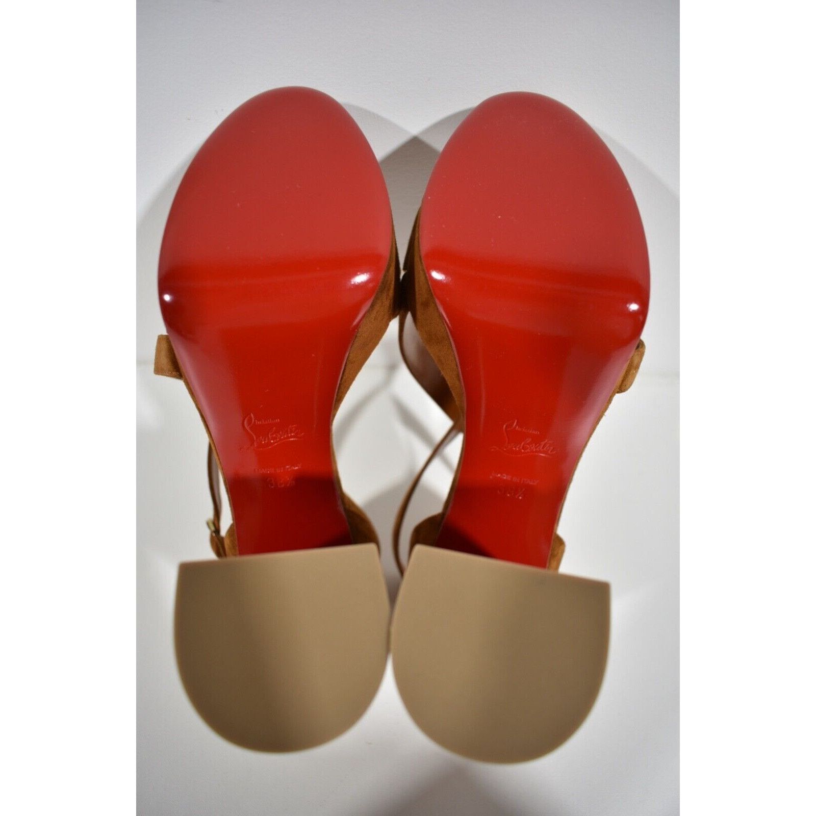 Christian Louboutin Movida Sandal 130 Foxy Brown Suede Platform Heel Pump 38.5 Size US 8.5 / IT 38.5 - 11 Thumbnail