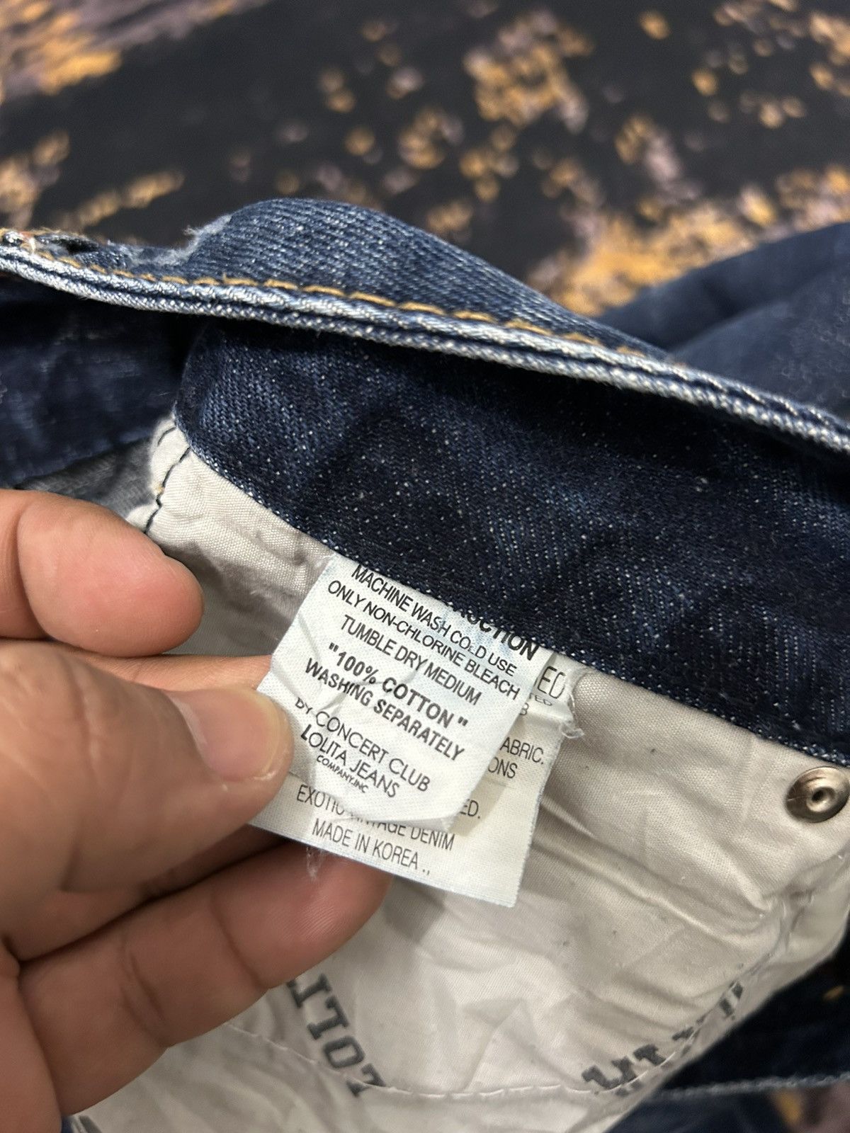 Tornado Mart Lolita Mud Clawmark Leather Pocket Back Flare Jeans Size US 30 / EU 46 - 15 Thumbnail