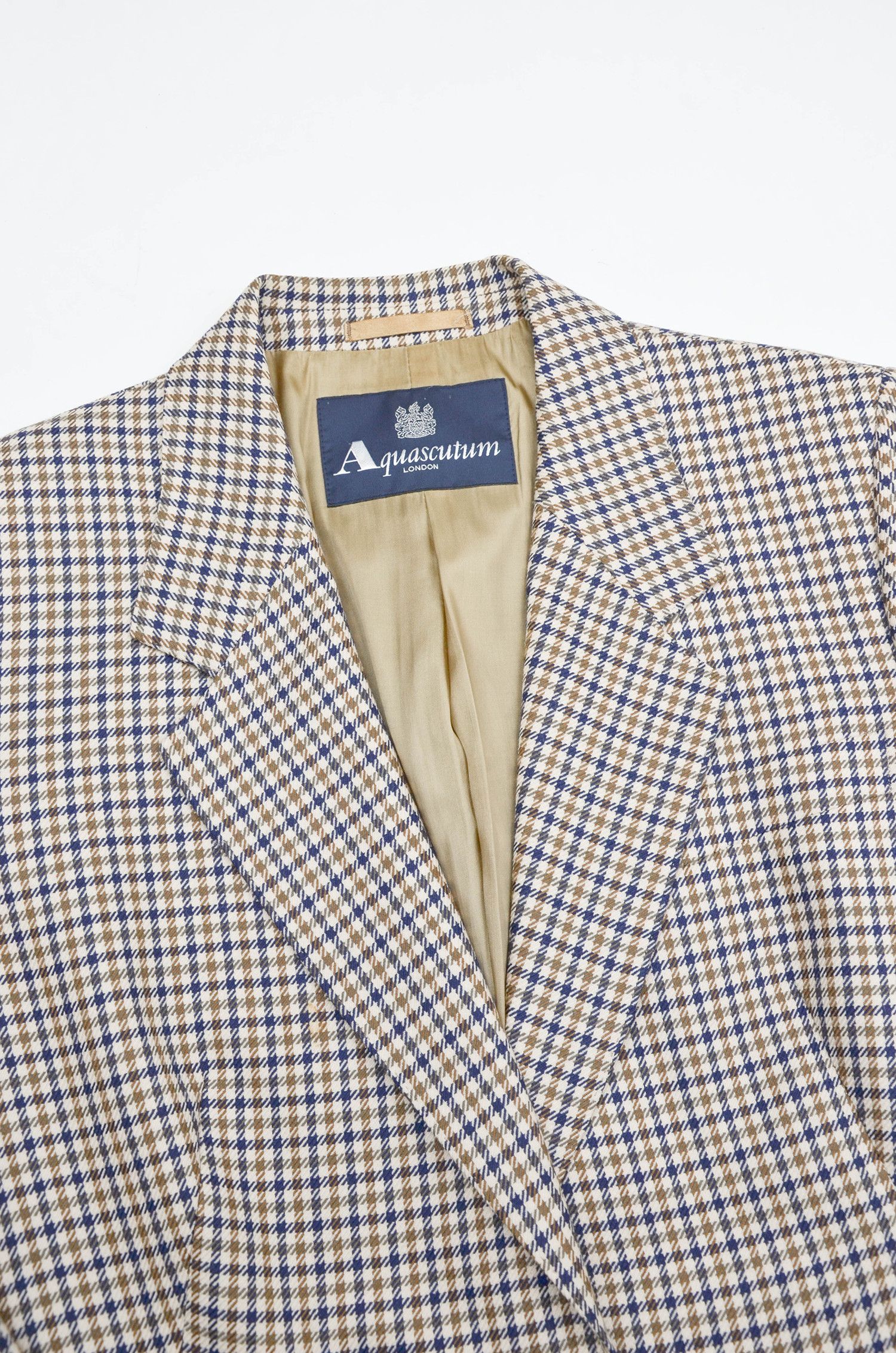 Aquascutum AQUASCUTUM Plaid Beige Wool Two-Button Suit - US8 Size M / US 6-8 / IT 42-44 - 10 Thumbnail