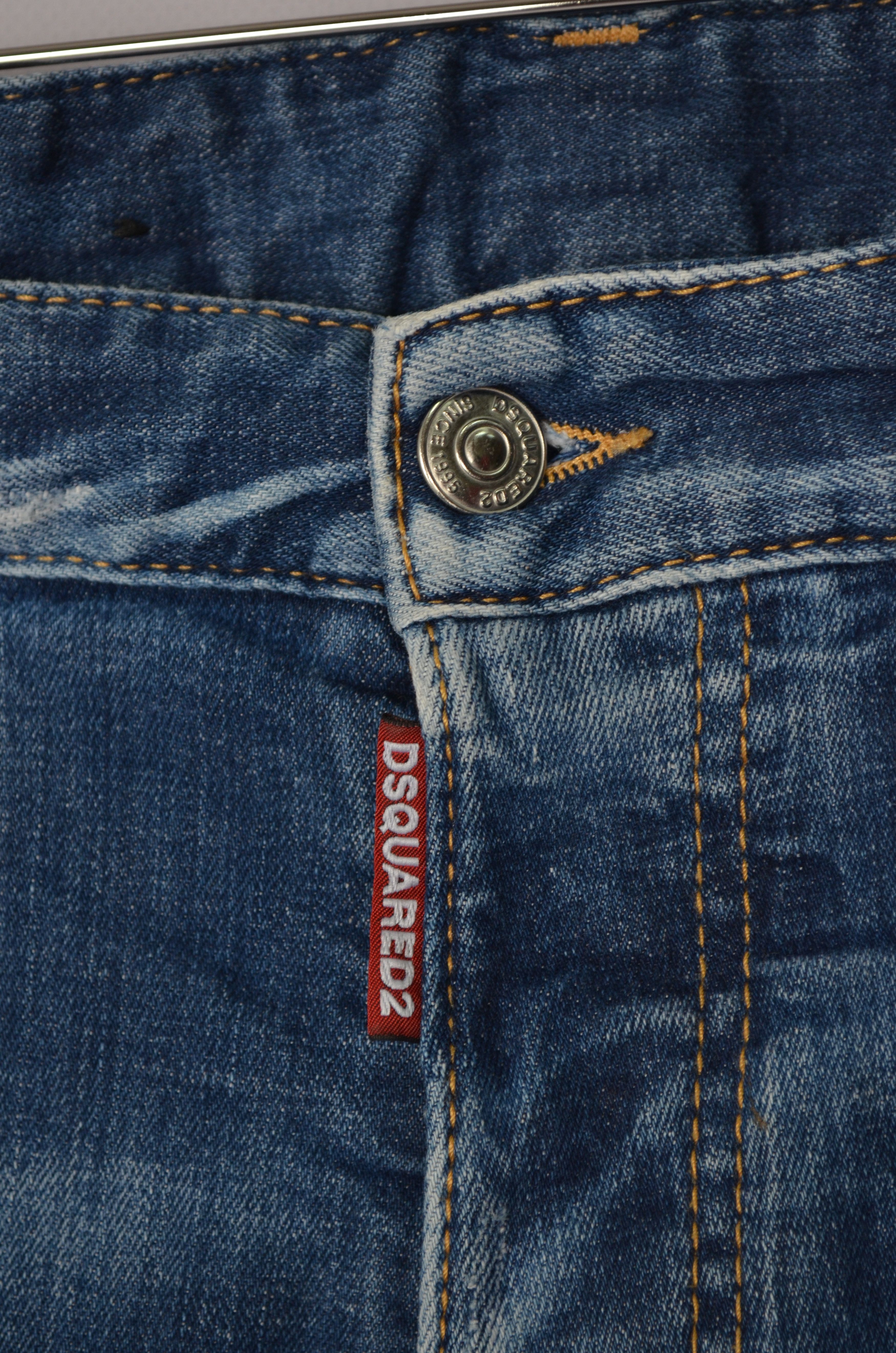 Dsquared2 Dsquared2 Cool Guy Blue Painted Distressed Slim Jeans W30 Size US 30 / EU 46 - 7 Thumbnail