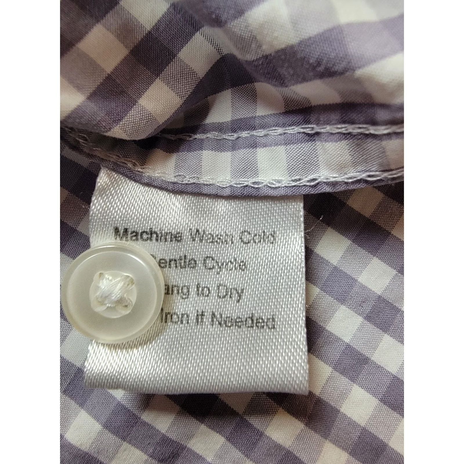 UNTUCKit UNTUCKit Shirt Mens 2XL Purple White Gingham Long Sleeve Button Down 100% Cotton Size US XXL / EU 58 / 5 - 5 Thumbnail