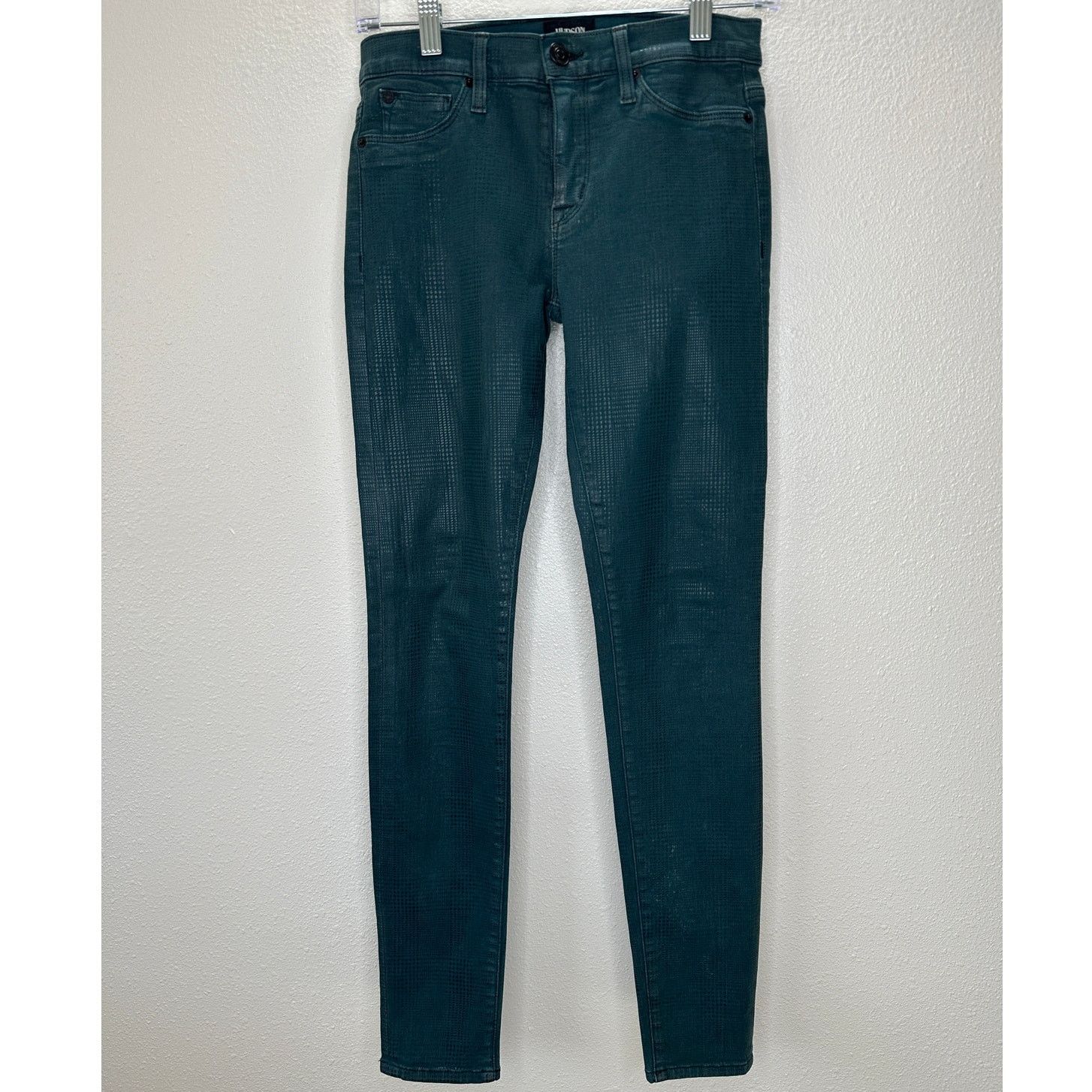 Hudson Hudson Midrise Dark Teal Nico Super Skinny Jean i26 Size 26" / US 2 / IT 38 - 2 Thumbnail