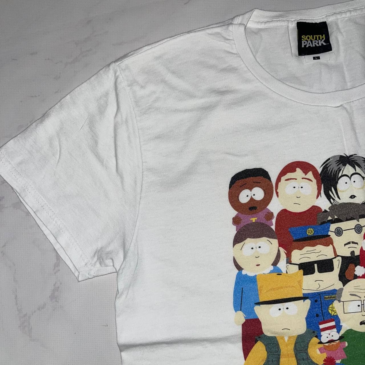 Vintage Vintage South Park 1998 T-Shirt all heroes Size L White Size US L / EU 52-54 / 3 - 5 Thumbnail