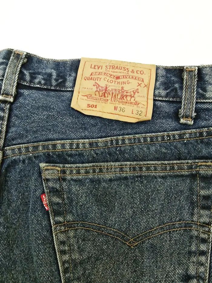Levi's × Vintage 80s Vintage Levis 501 Made In USA 34x32 Size US 34 / EU 50 - 4 Thumbnail