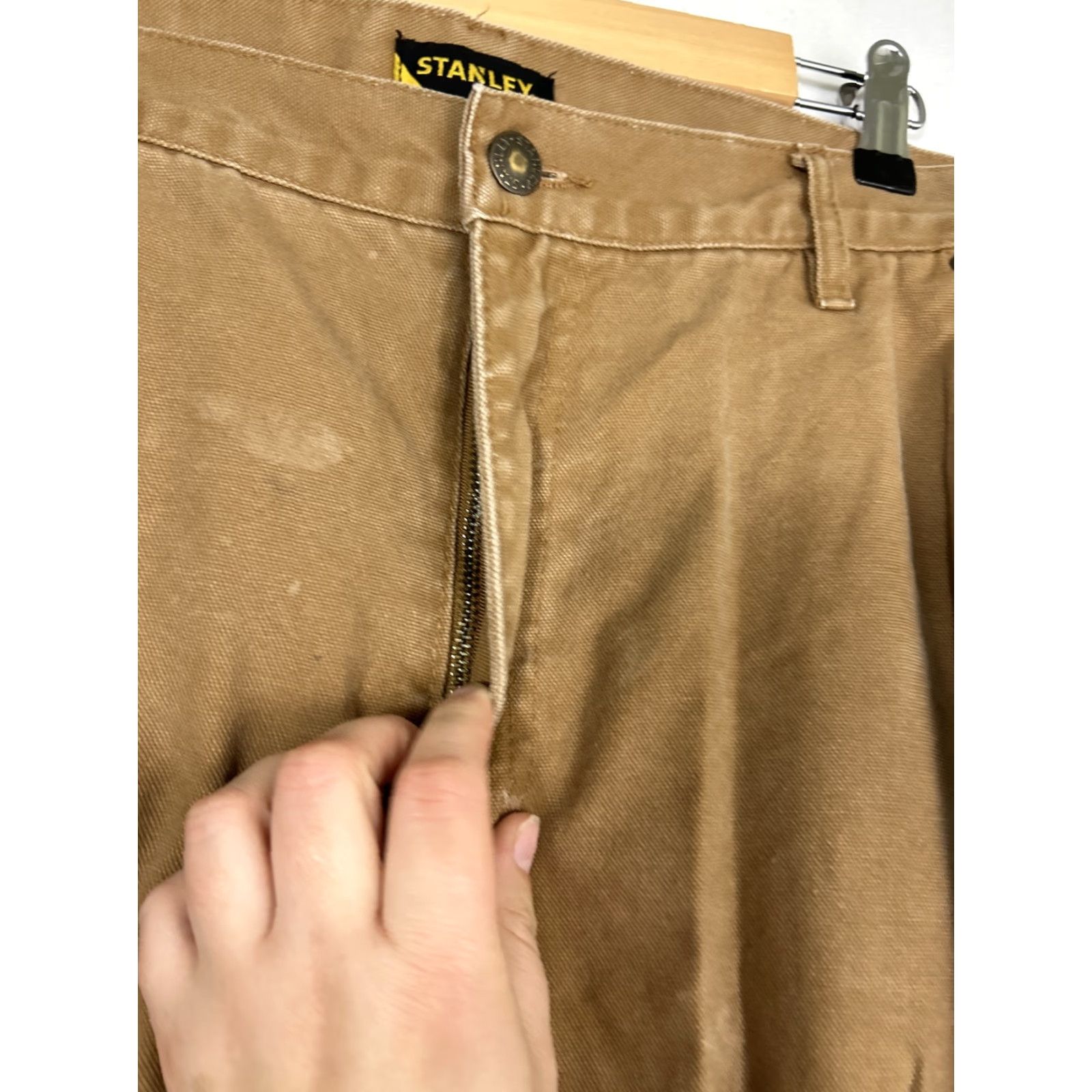 Vintage VINTAGE Stanley Mens 38x30 Duck Brown Carpenter Utility Pants 100% Cotton Stains Brown 38 30 Mens Pants Carpenter Cotton Stains Duck Brown Stanley Size US 38 / EU 54 - 6 Thumbnail
