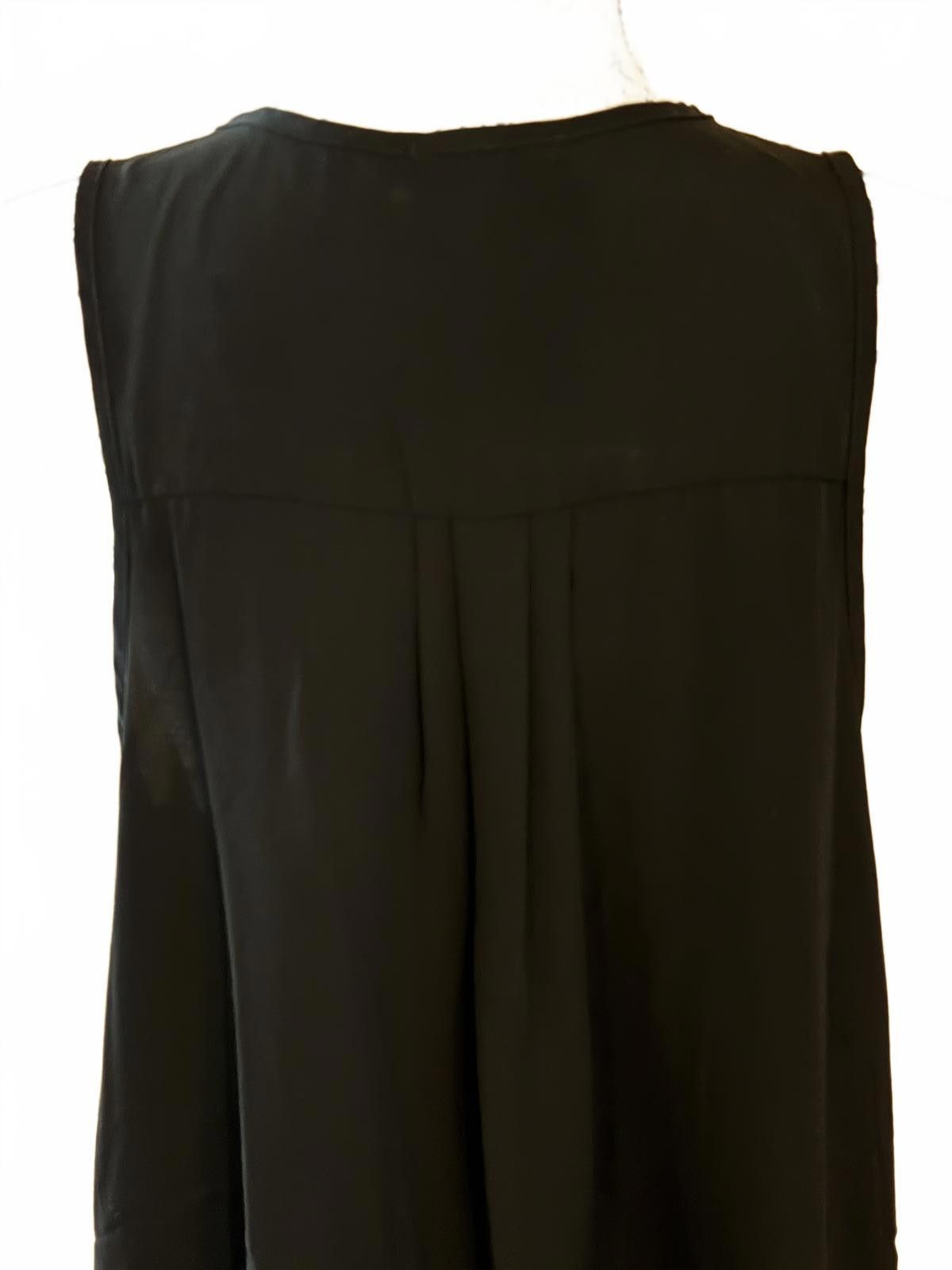 Other Simple Black Sleeveless Tunic Top Size ONE SIZE - 4 Thumbnail