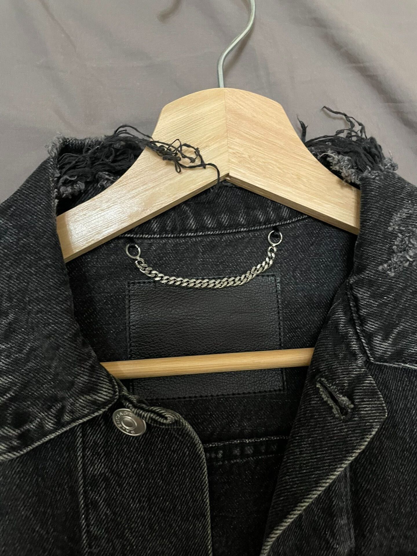 Balenciaga Balenciaga Black Sinners Denim Jacket Size US S / EU 44-46 / 1 - 3 Thumbnail