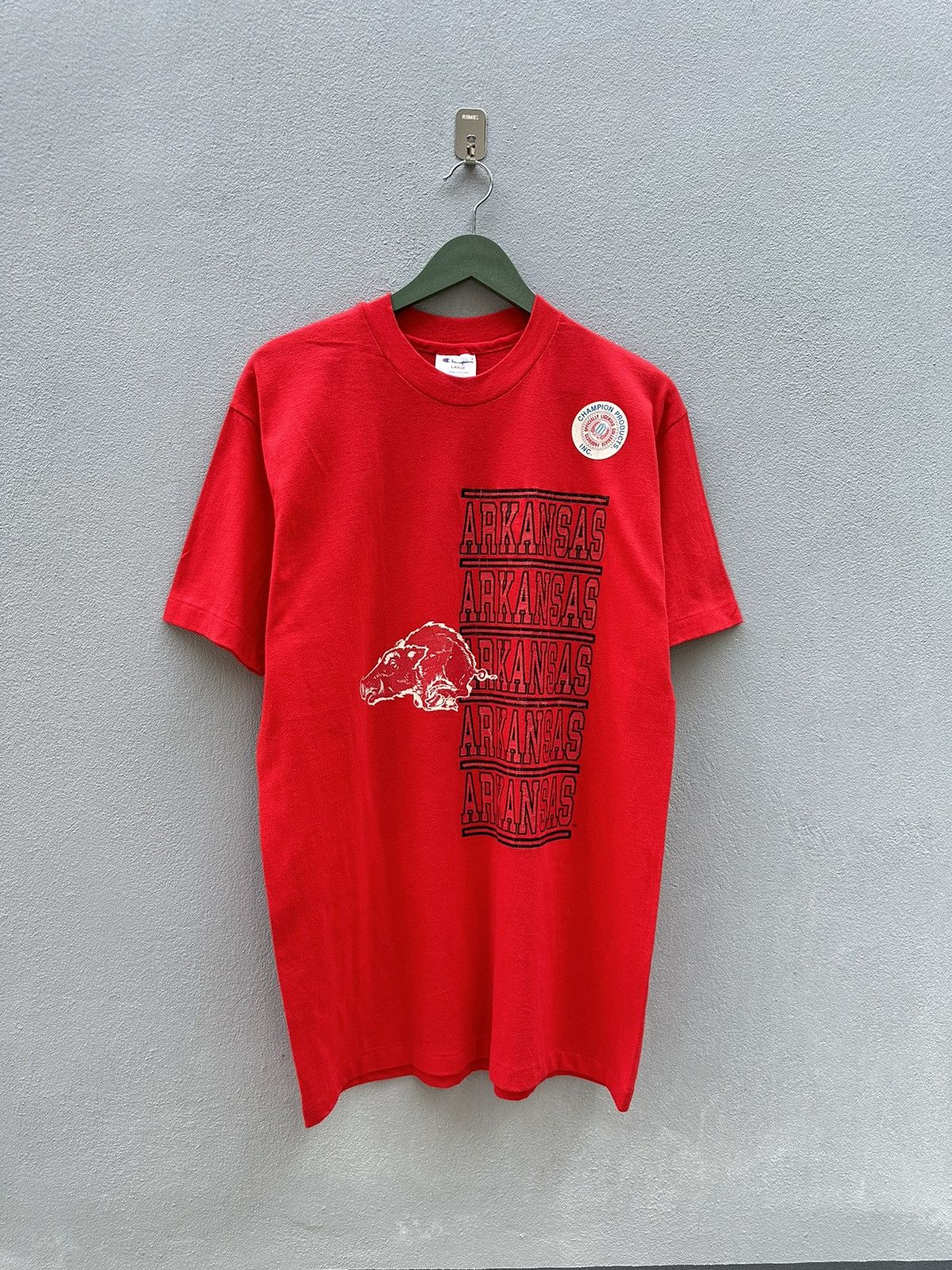 Champion Vintage 90s NOS Champion Arkansas Usa Tshirt A165 Size US M / EU 48-50 / 2 - 1 Thumbnail