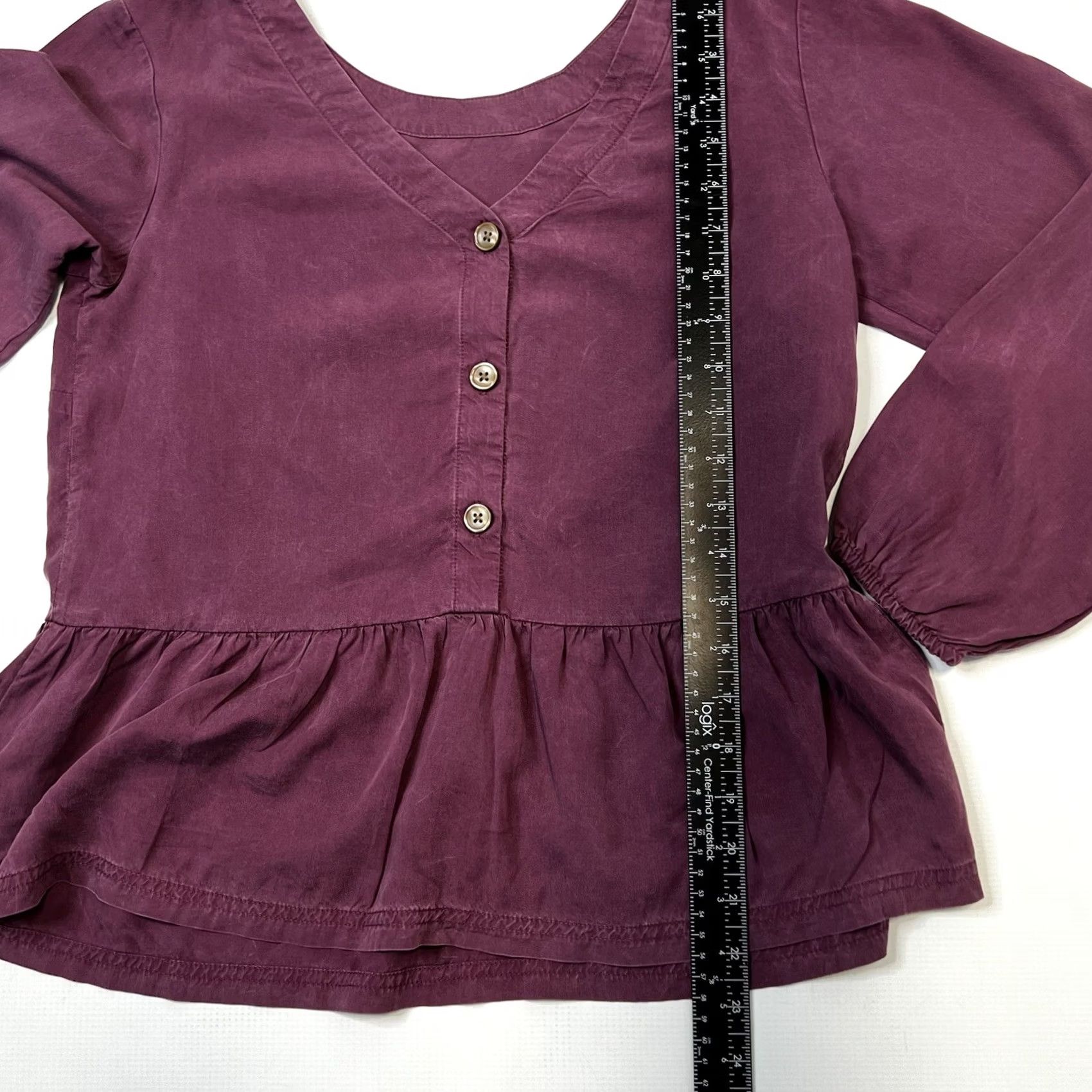 Patagonia Patagonia Blouse Shallow Moon Top L/S Knit XS 100% Tencel Purple Solid Classic Fit Women Size XS / US 0-2 / IT 36-38 - 4 Thumbnail