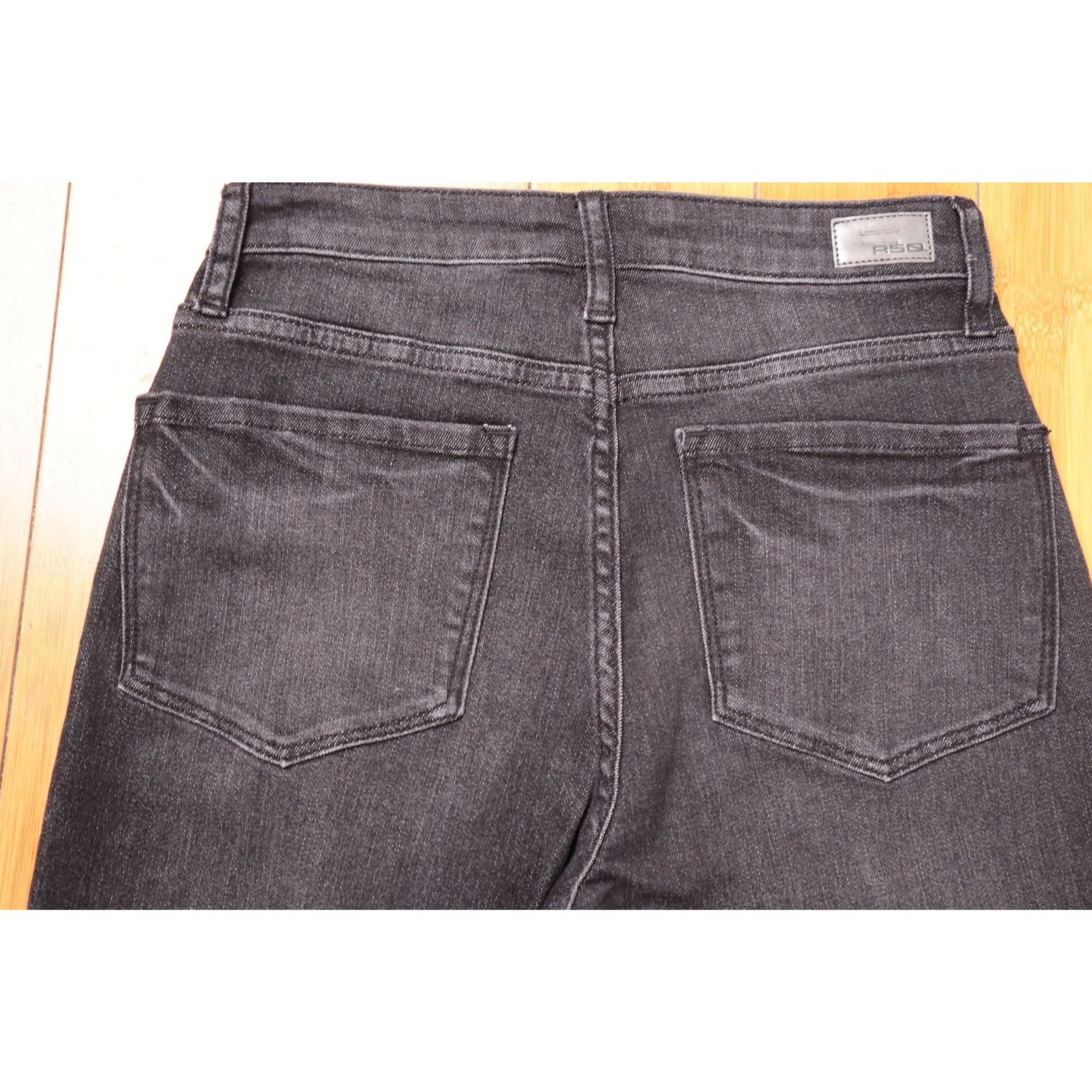 Rsq RSQ Vintage Mom Jeans - Size 25 - Distressed Black High Rise Size 25" / US 0 / IT 36 - 4 Thumbnail
