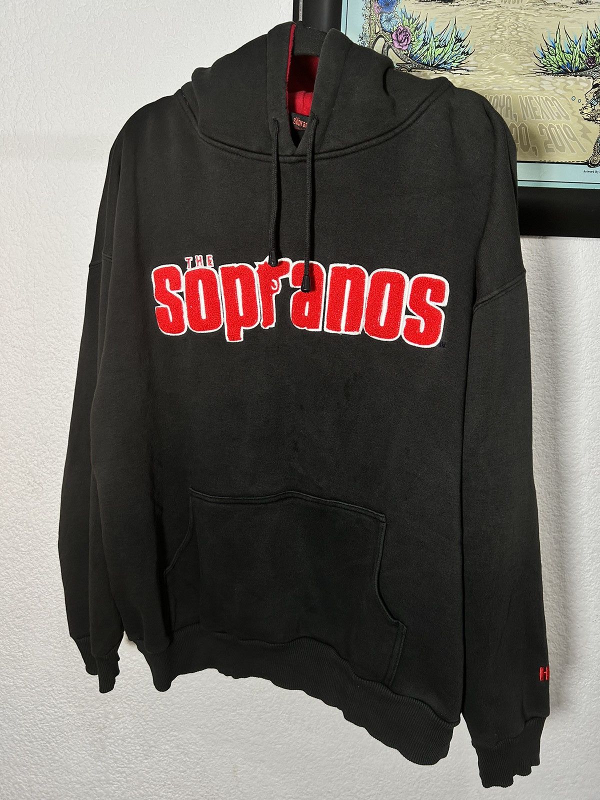 image of Movie x Vintage The Sopranos Vintage Hoodie Hbo in Black, Men's (Size XL)