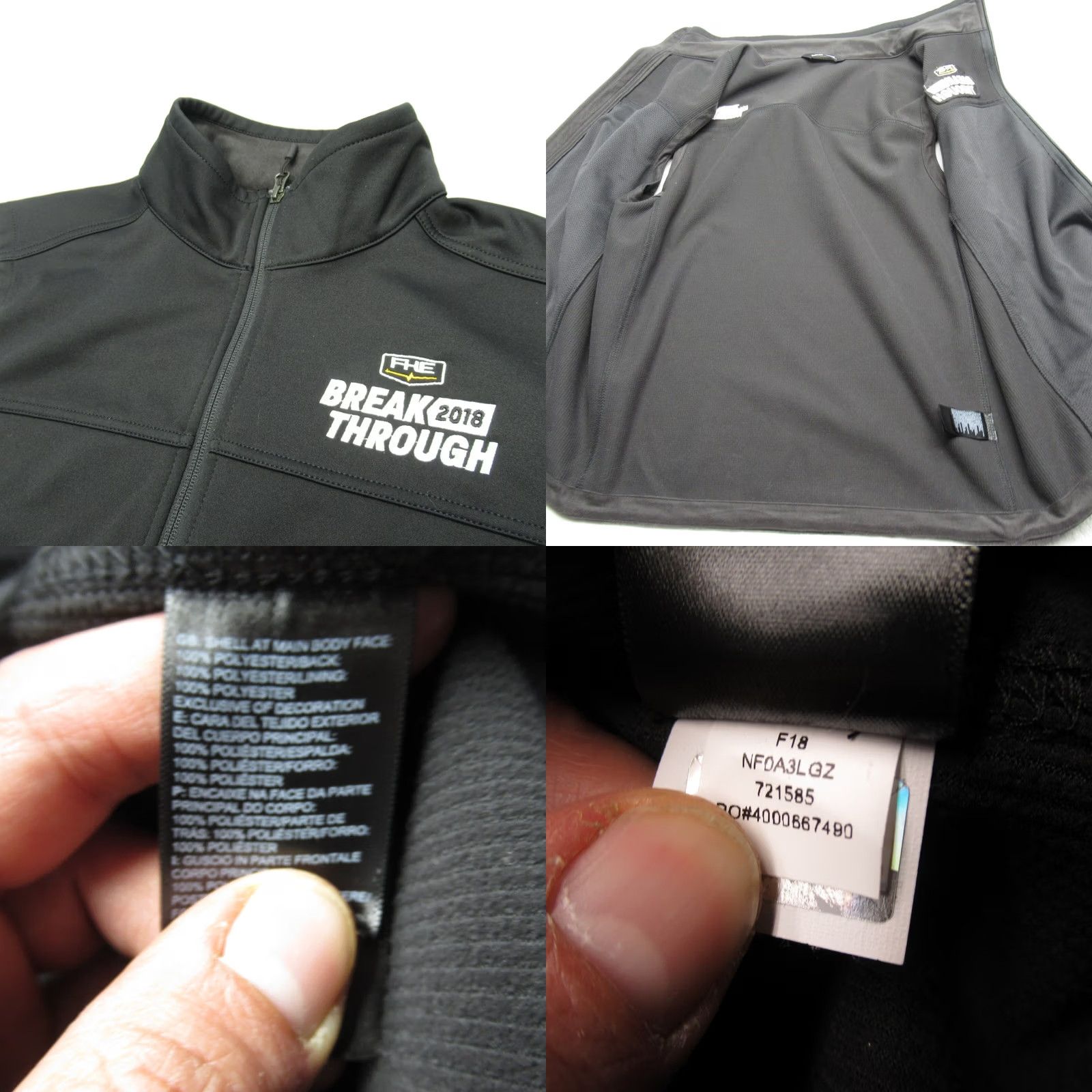 The North Face The North Face Vest Mens Large Black Ridgeline Soft Shell Windwall Full Zip LOGO Size US L / EU 52-54 / 3 - 8 Thumbnail