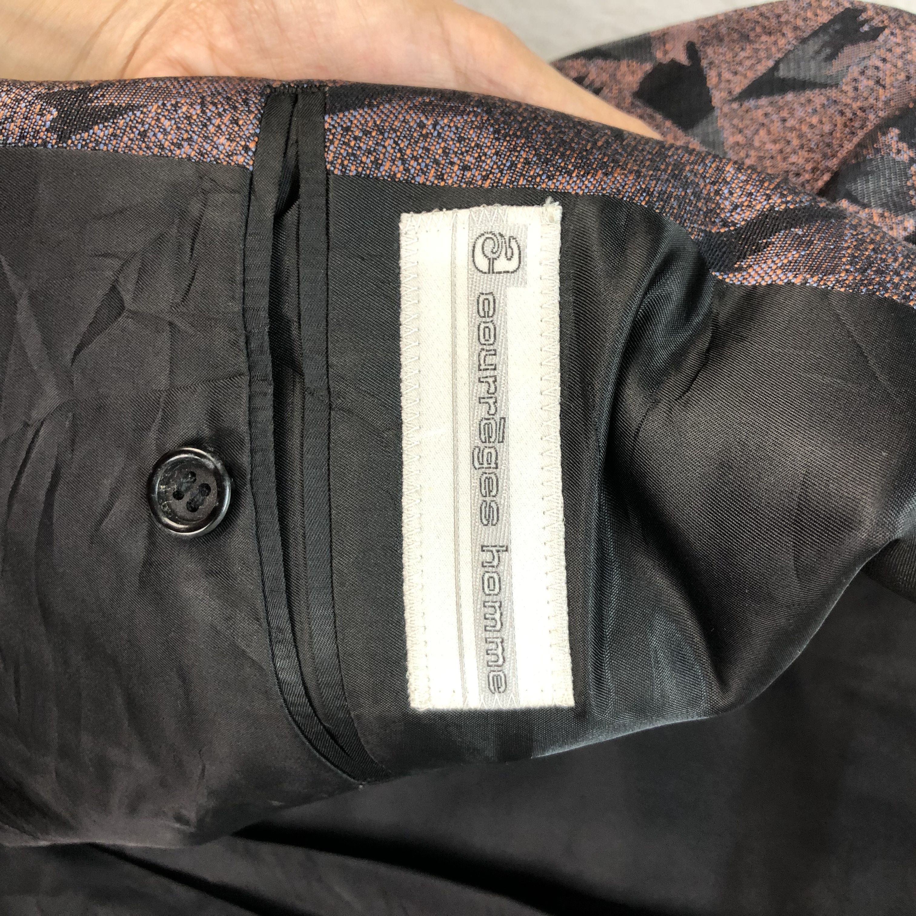 Courreges COURREGES HOMME NICE DESIGN SUIT JACKET #5099-33 Size 44R - 7 Thumbnail