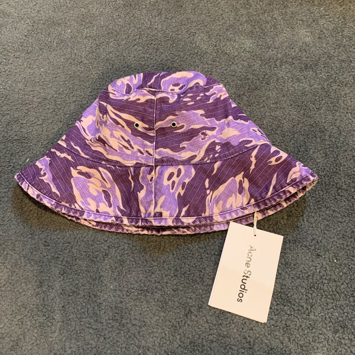 Acne Studios ACNE STUDIOS PURPLE CAMOU BUCKET HAT Size ONE SIZE - 2 Thumbnail