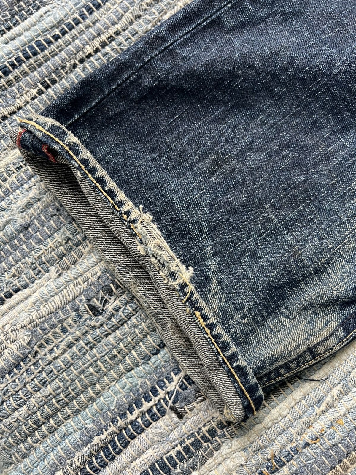 Samurai Jeans Vintage Jett Rink Texas 🇯🇵 Beautiful Fade Wear Selvaged Denim Size US 33 - 9 Thumbnail