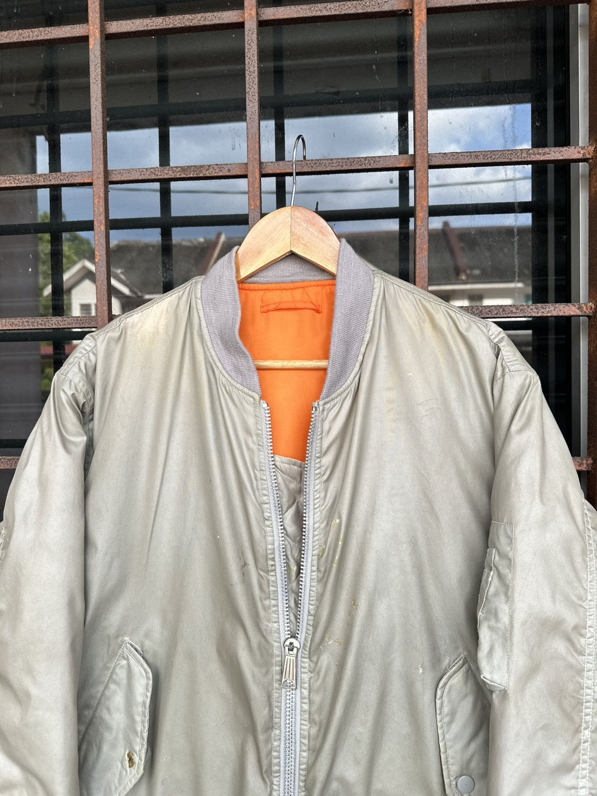 Vintage 🪖Vintage Faded MA-1 Man Intermediate Bomber Jacket Size US M / EU 48-50 / 2 - 4 Thumbnail