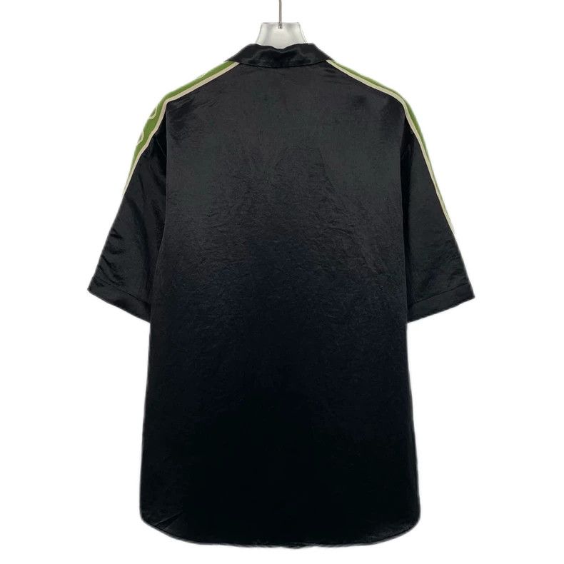 Gucci Gucci Black side logo printed lapel short-sleeved shirt 250 Size US S / EU 44-46 / 1 - 2 Thumbnail