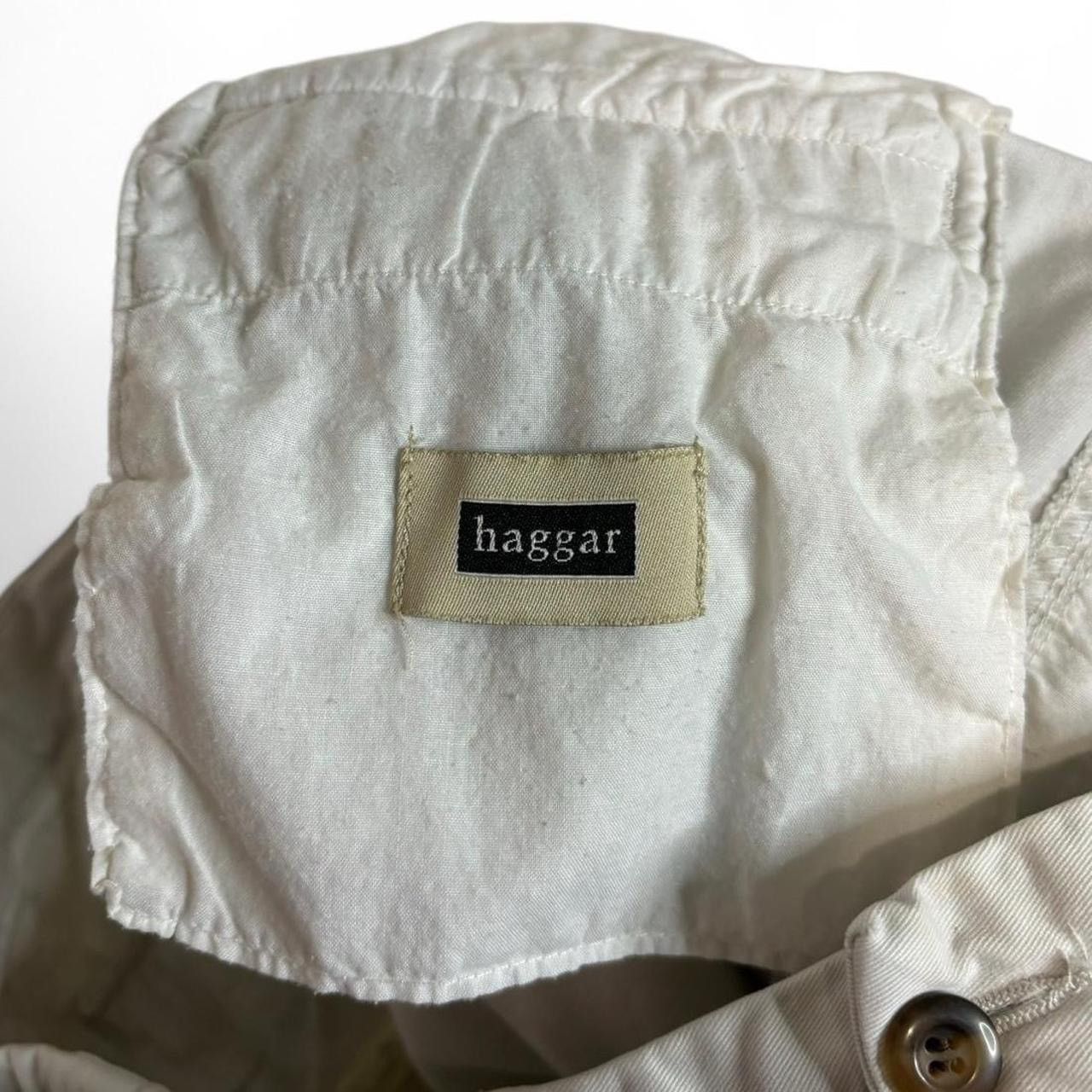 Haggar × Vintage Vintage Y2K White Baggy Cargo Shorts Size US 37 - 4 Thumbnail