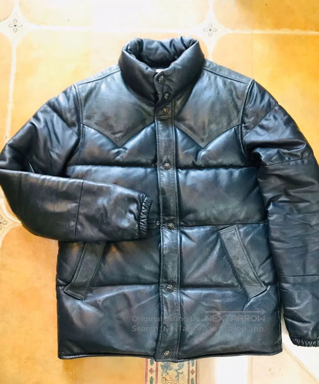 Japanese Brand Japanese Classic Leather Down Jacket. Size US S / EU 44-46 / 1 - 2 Thumbnail