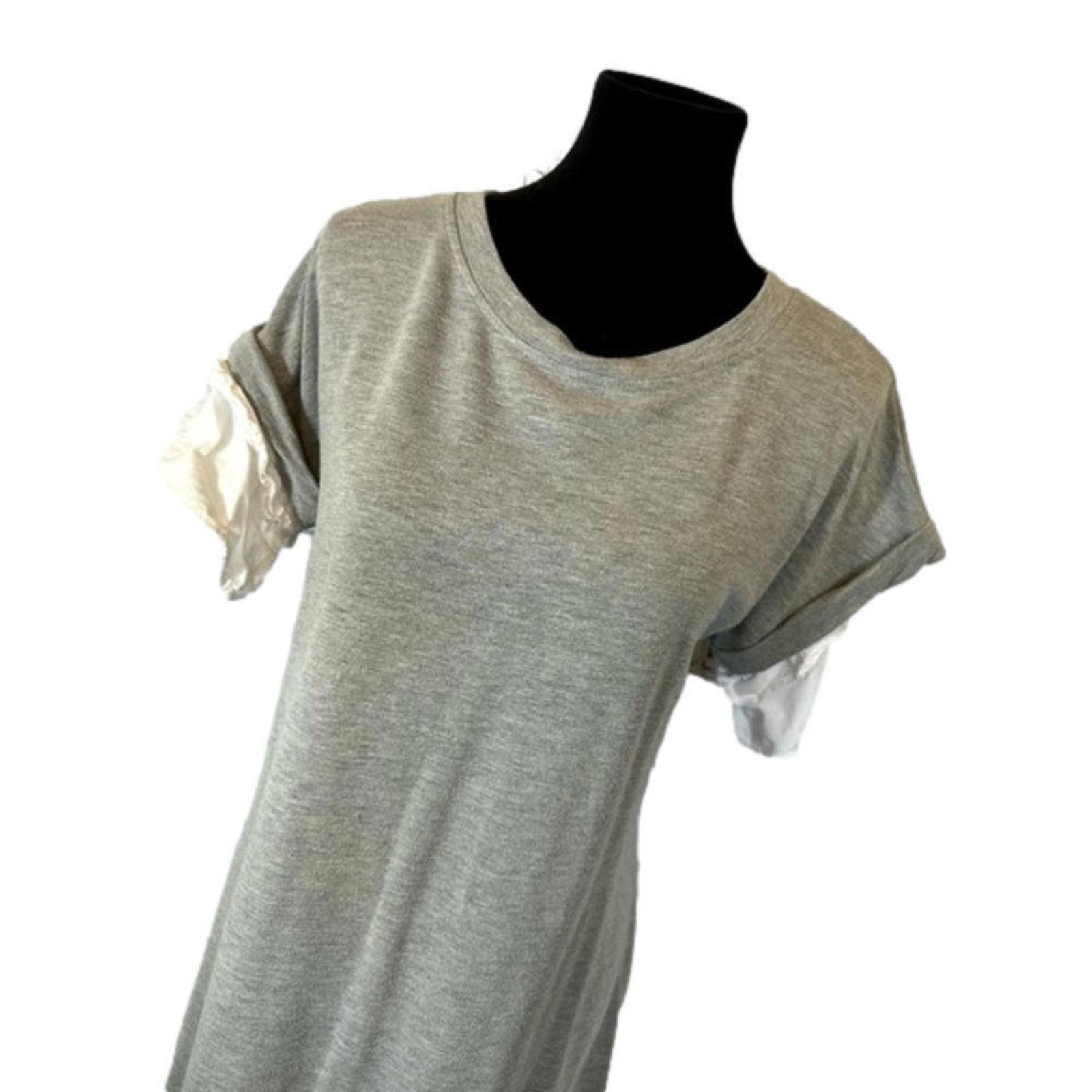 SSENSE Spense Women's Stylish Gray Dress with Ruffled Sleeves Size XL / US 12-14 / IT 48-50 - 5 Thumbnail