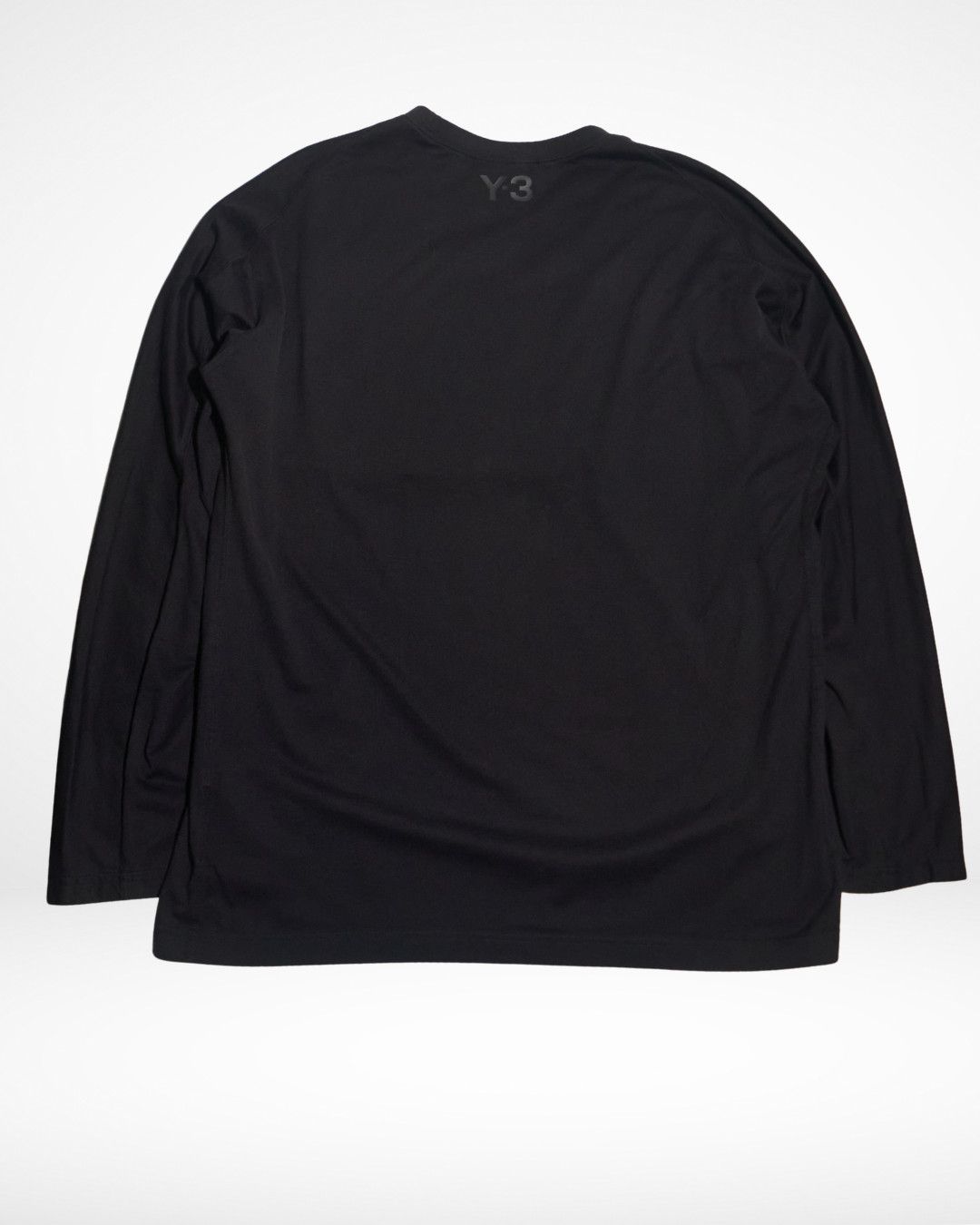 Y-3 FW19 Yohji Yamamoto Velvet Text LS Shirt Size US L / EU 52-54 / 3 - 8 Thumbnail