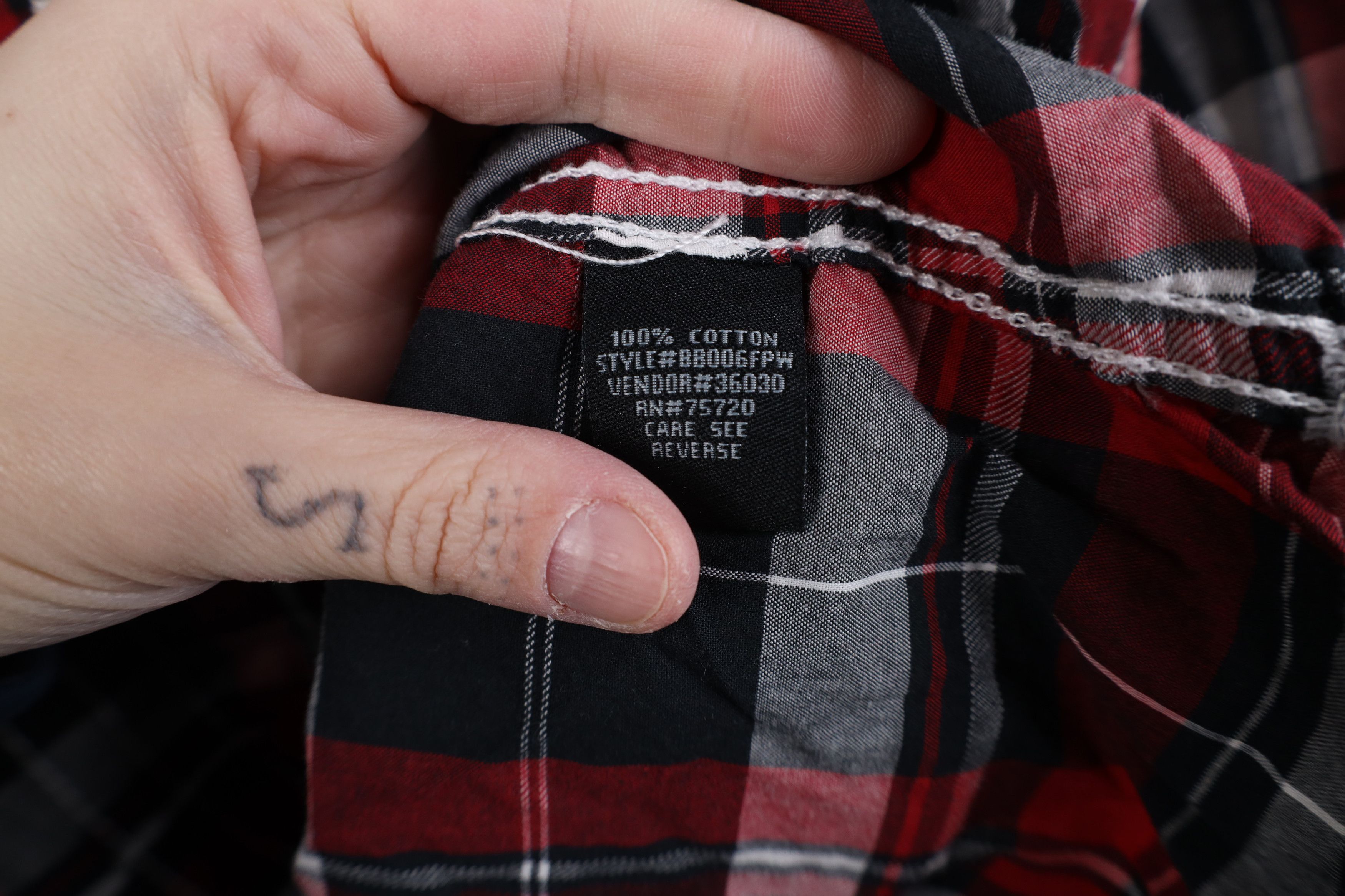 Vintage Buckle BKE Black Fit Thick Stitch Snap Button Shirt Plaid Size US L / EU 52-54 / 3 - 13 Thumbnail
