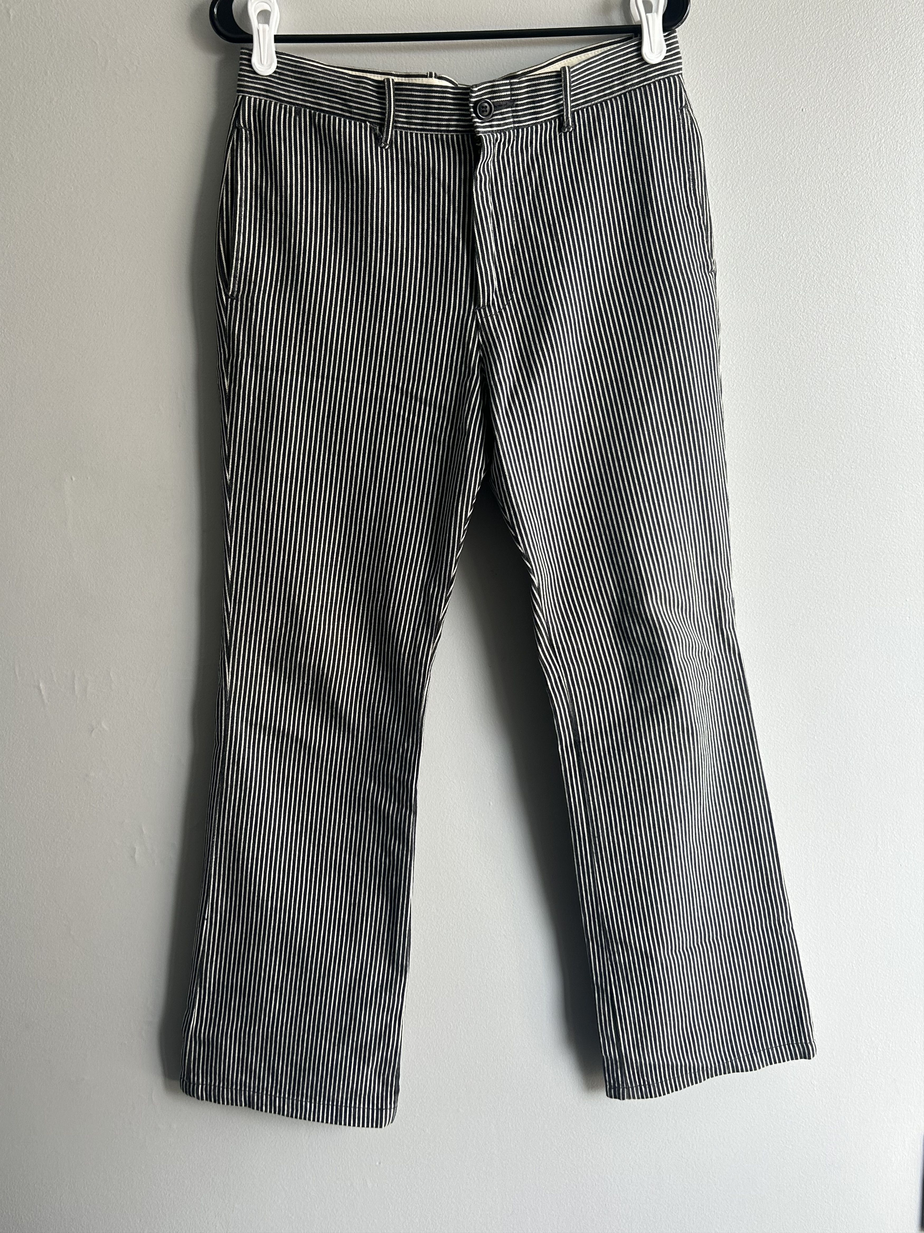 image of Kapital Pinstripe Flares in Hickory Stripe, Men's (Size 30)