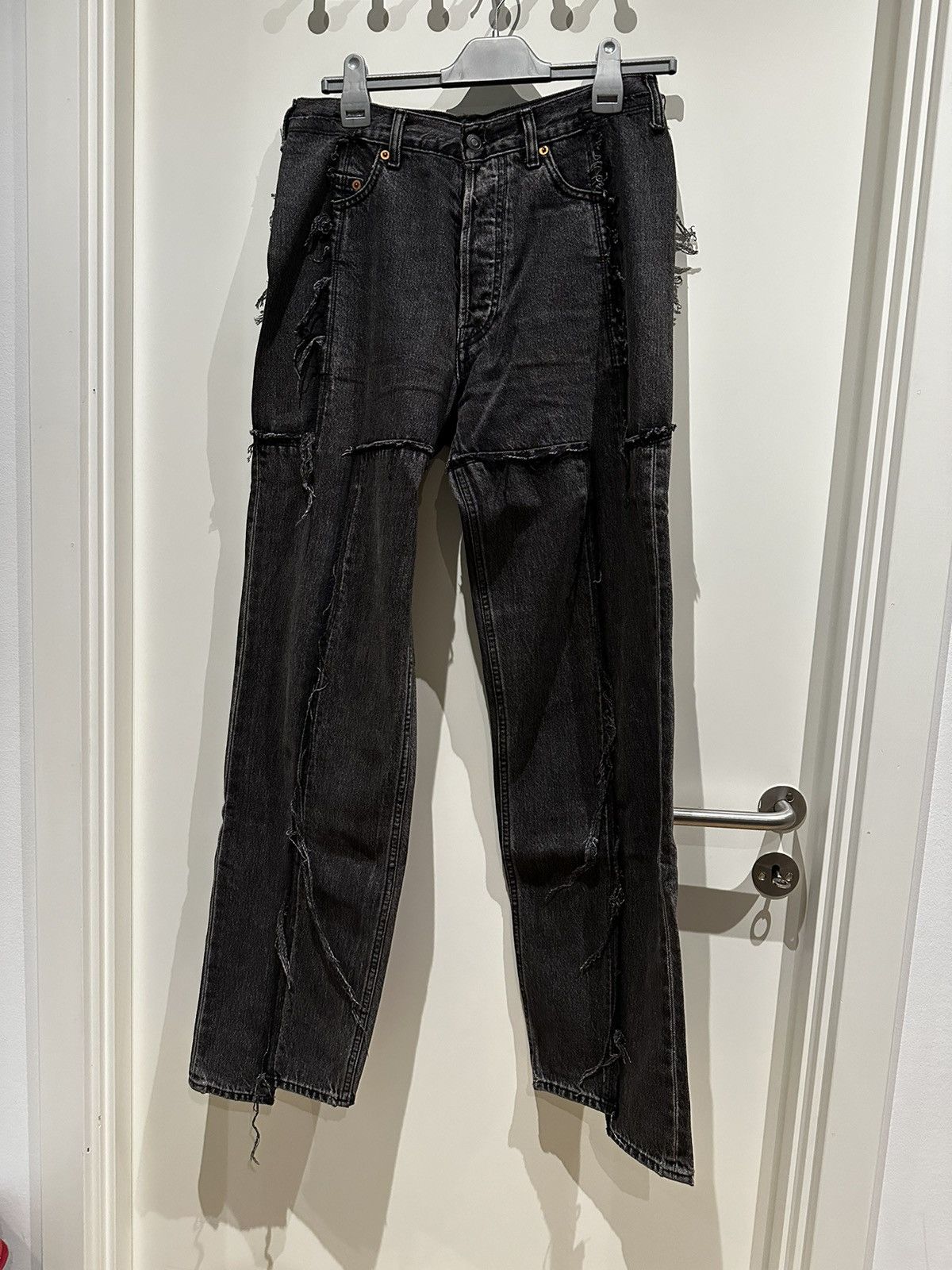 vetements reworked jeans BLACK 2裾幅185cm