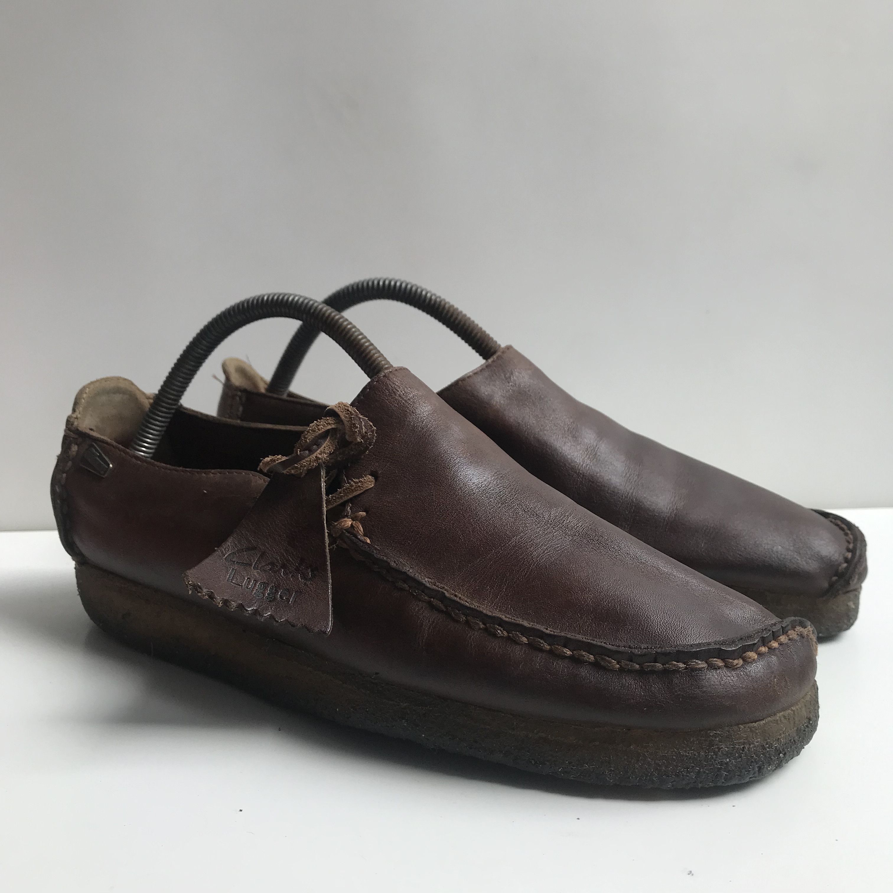 Clarks Vintage Clarks original Lugger brown leather Low Shoes Size US 8.5 / EU 41-42 - 14 Thumbnail