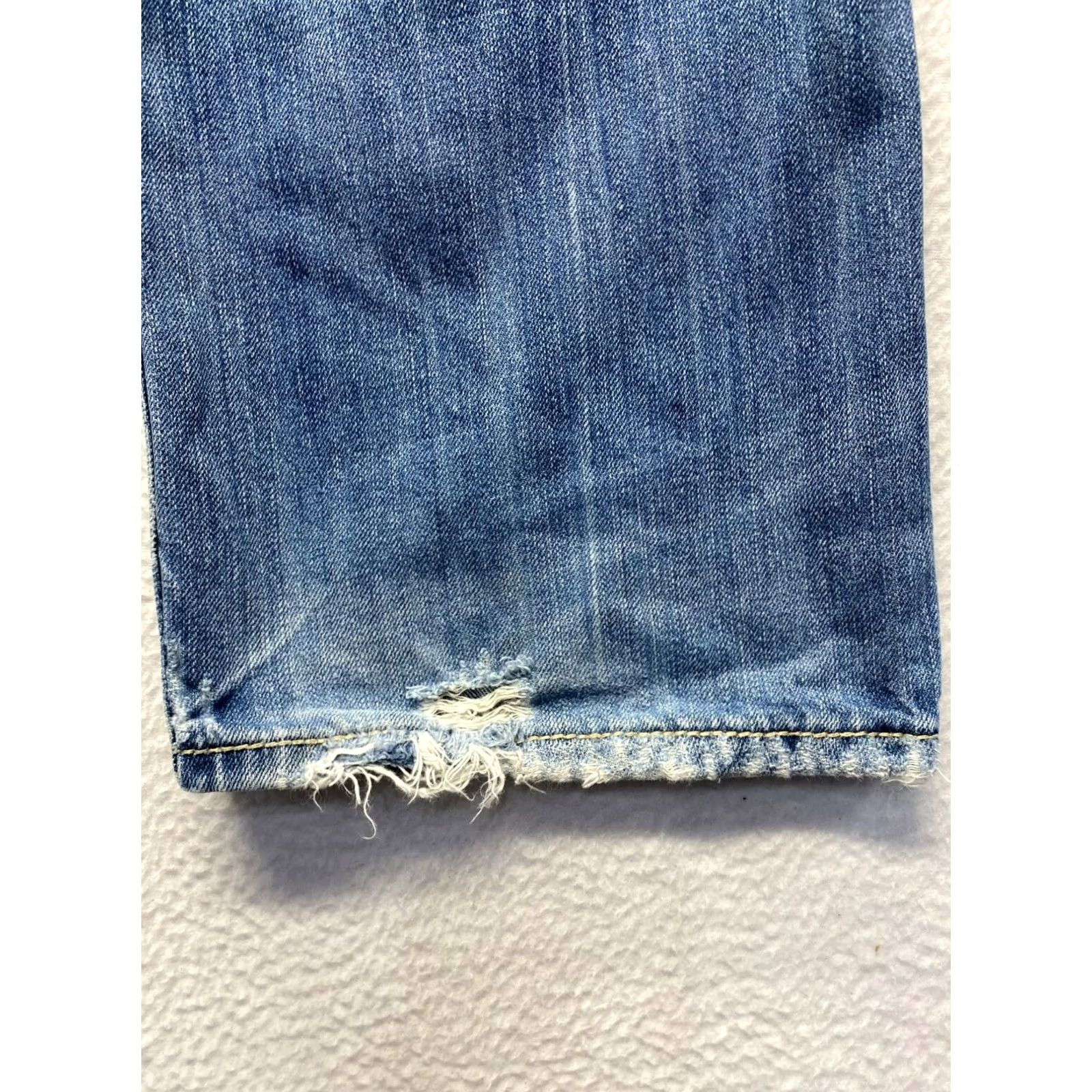 Denime Mens Mec Denim Jeans 32/34 Blue Denim Jeans Straight Distressed Vintage? Size US 32 / EU 48 - 6 Thumbnail