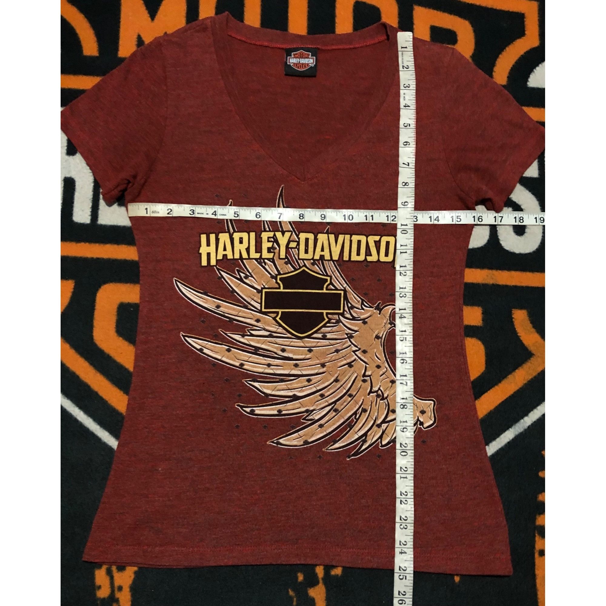 Harley Davidson Harley-Davidson Women Medium Tee Shirt With Wing Graphic Size M / US 6-8 / IT 42-44 - 6 Thumbnail