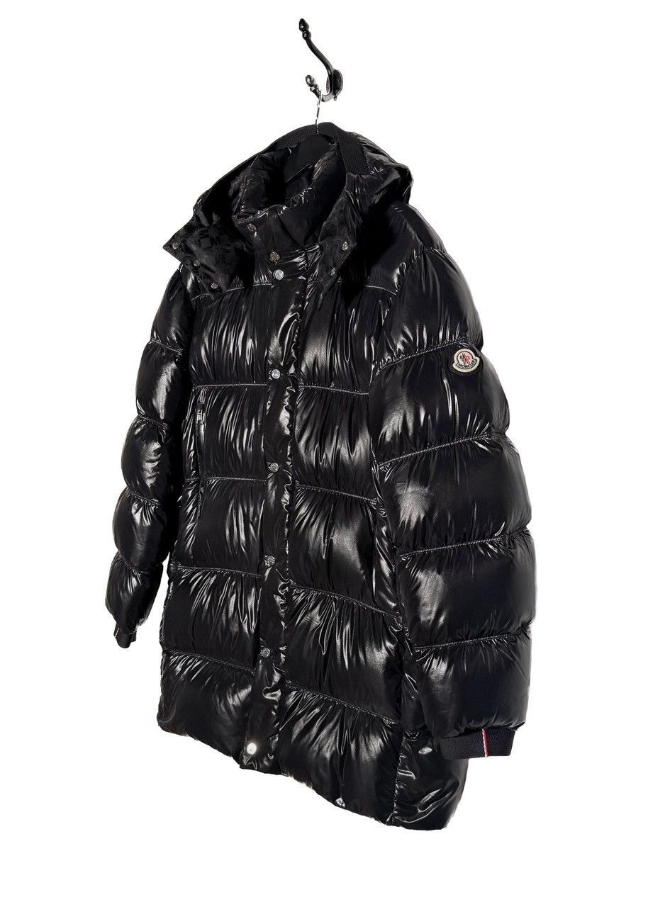 Moncler Moncler Black Glossy Pablof Long Down Hooded Parka Jacket Size US XXL / EU 58 / 5 - 2 Thumbnail