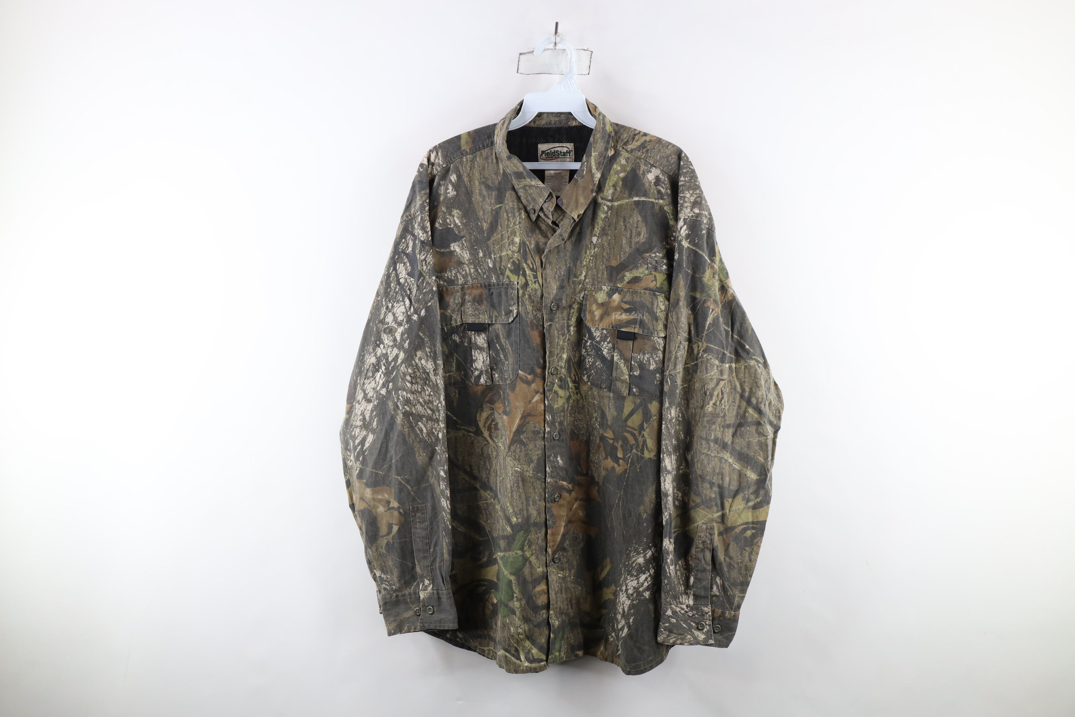 Vintage Vintage Streetwear Oak Camouflage Collared Button Shirt Size US XL / EU 56 / 4 - 1 Thumbnail