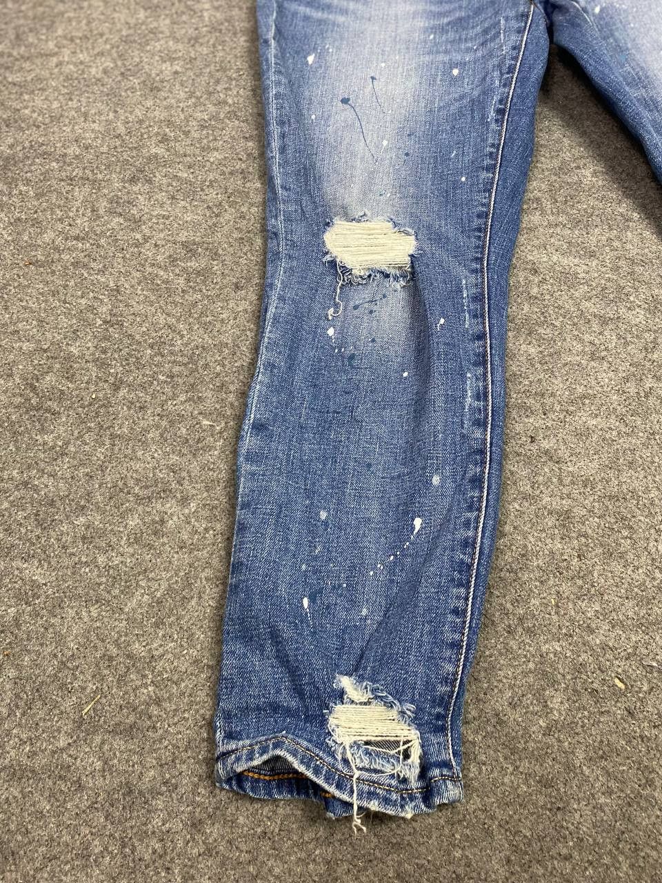 Gap gap japanese brands paint splatter distressed denim Size 36" / US 14 / IT 50 - 8 Thumbnail