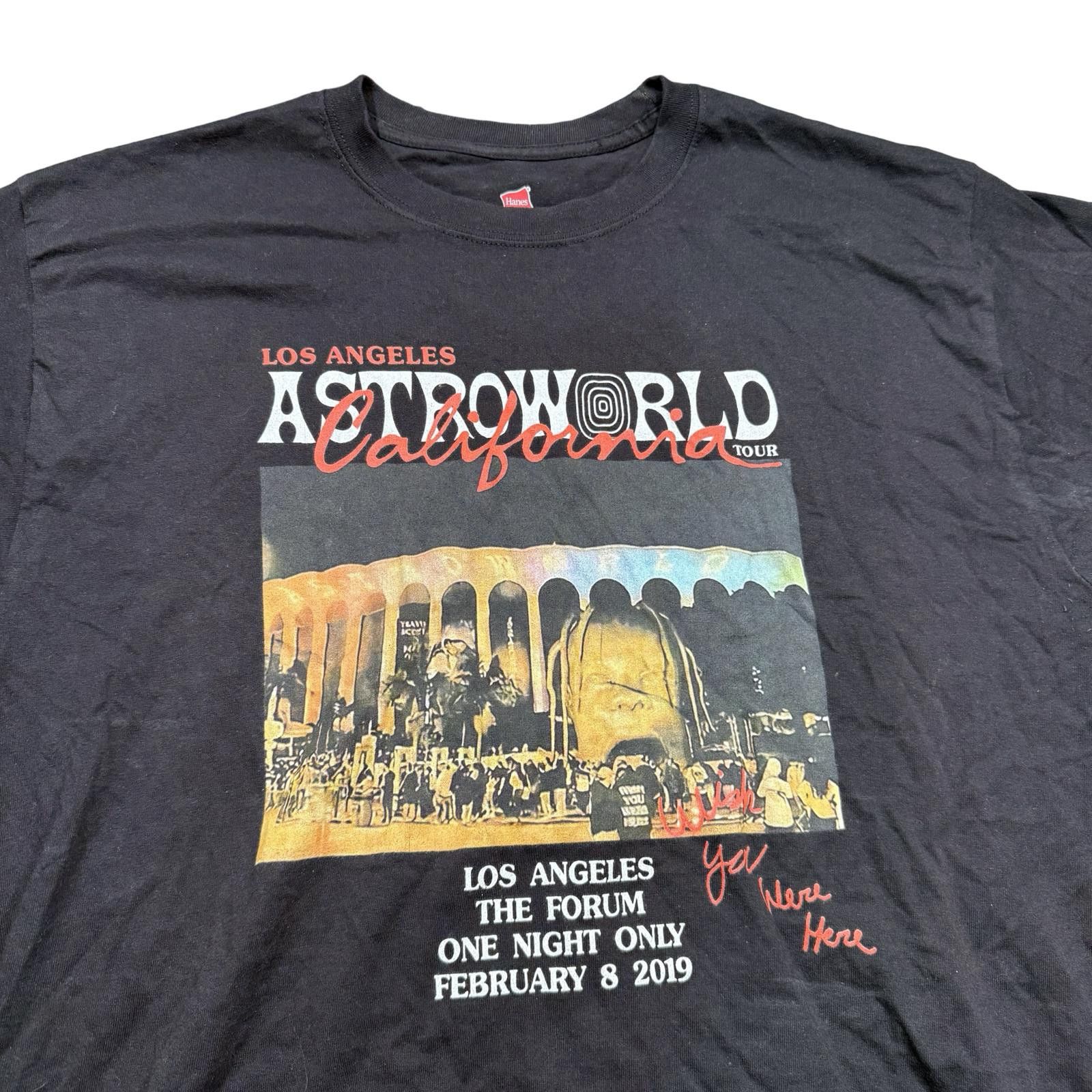 Hanes Travis Scott Astroworld The Forum California Tour T-Shirt Size US XL / EU 56 / 4 - 2 Thumbnail