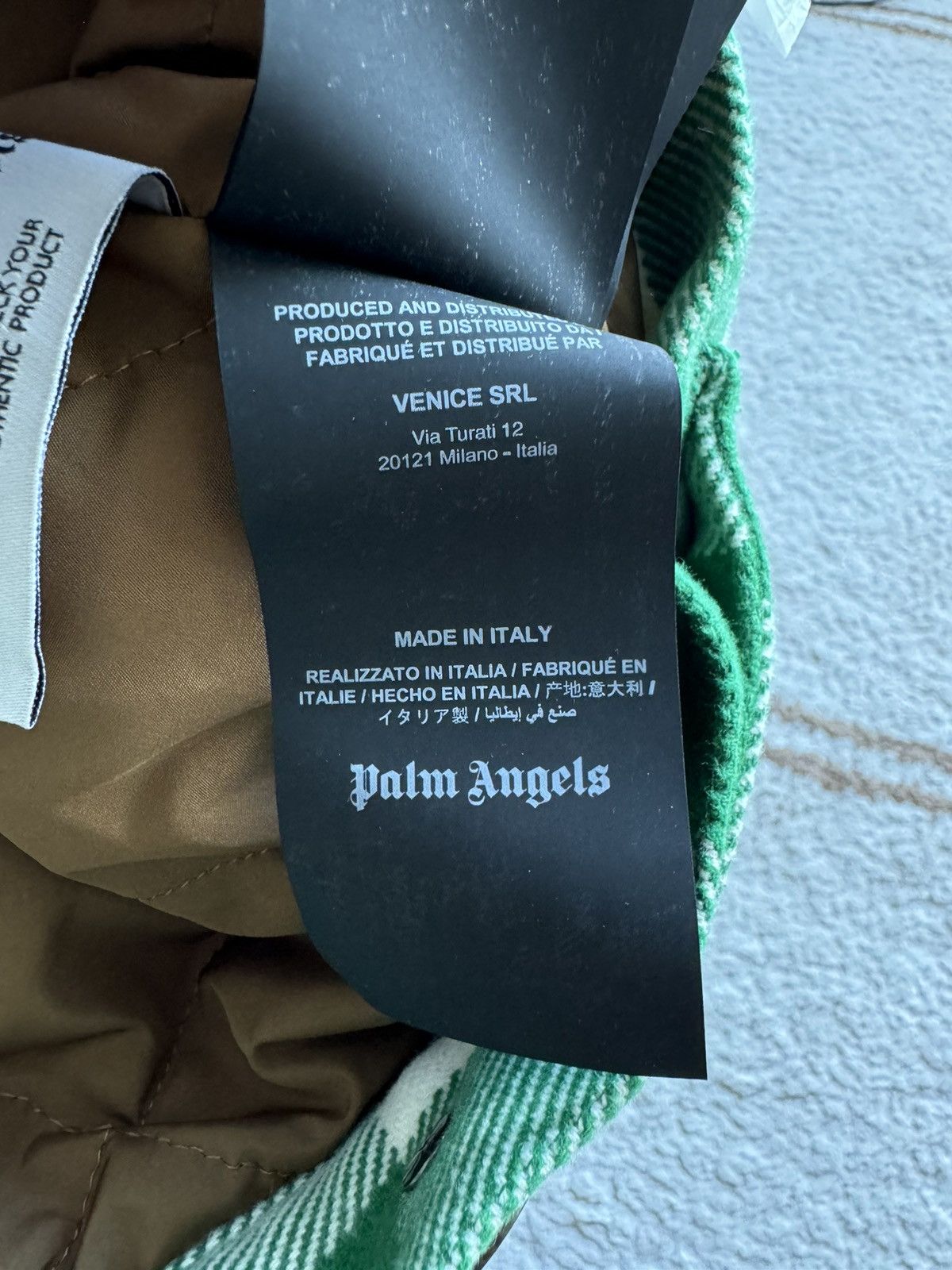 Palm Angels Palm Angels Curved Logo Check Trucker Size US XL / EU 56 / 4 - 6 Thumbnail