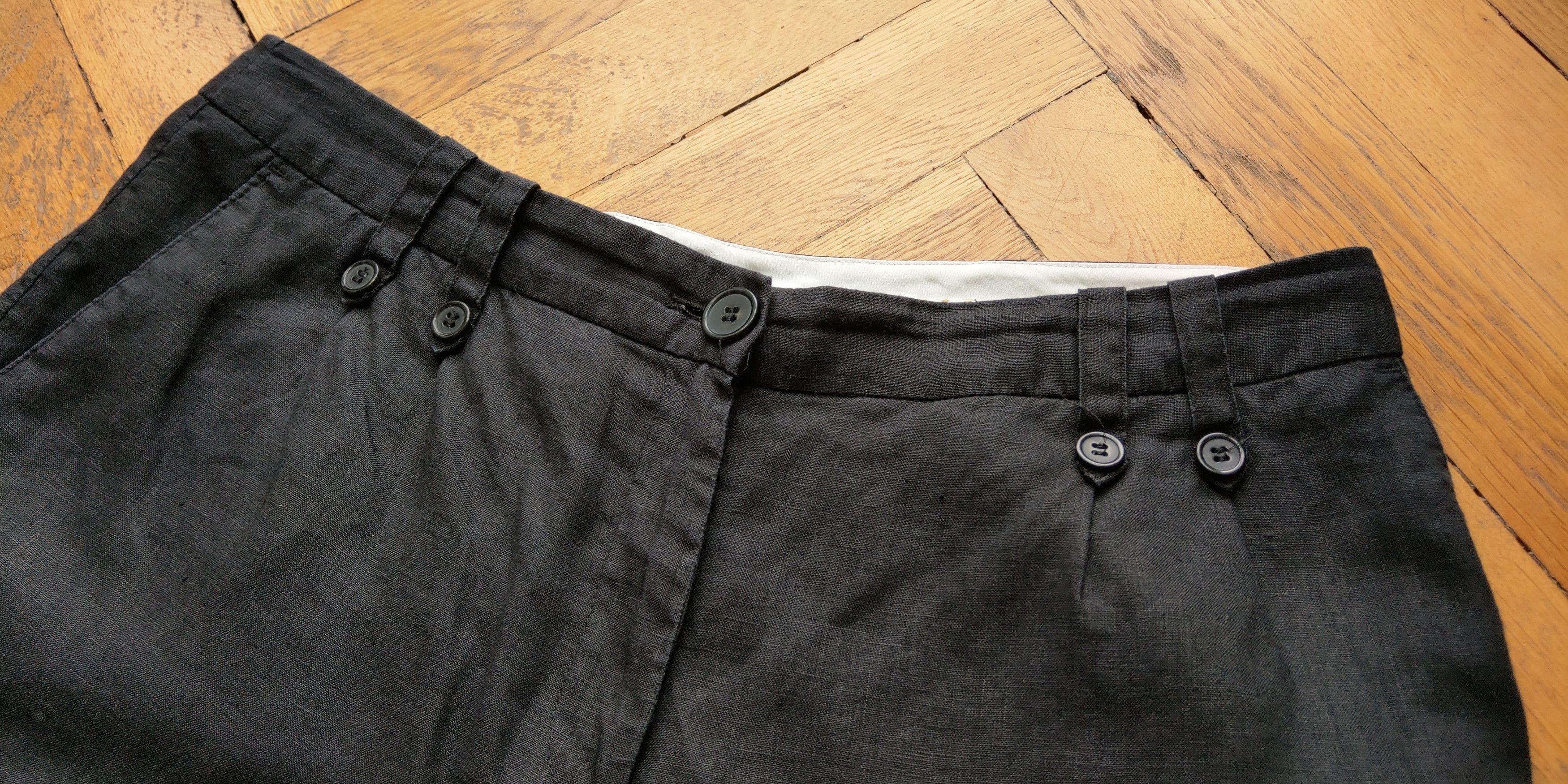 Vintage 100% Linen Goth Shorts Pants Loose Grunge Raver Opium Baggy Size US 32 / EU 48 - 7 Thumbnail