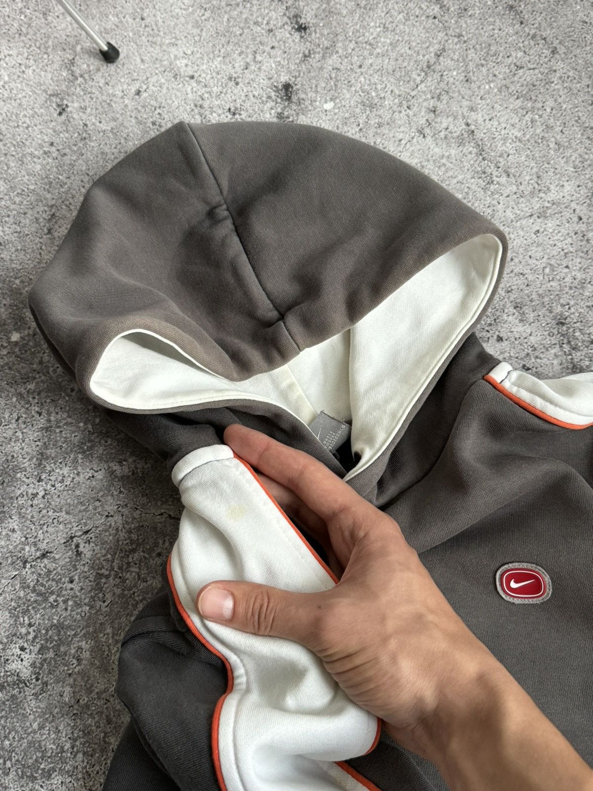 Nike × Vintage Vintage Nike COR72Z Y2K big logo faded distressed hoodie Size US S / EU 44-46 / 1 - 15 Thumbnail