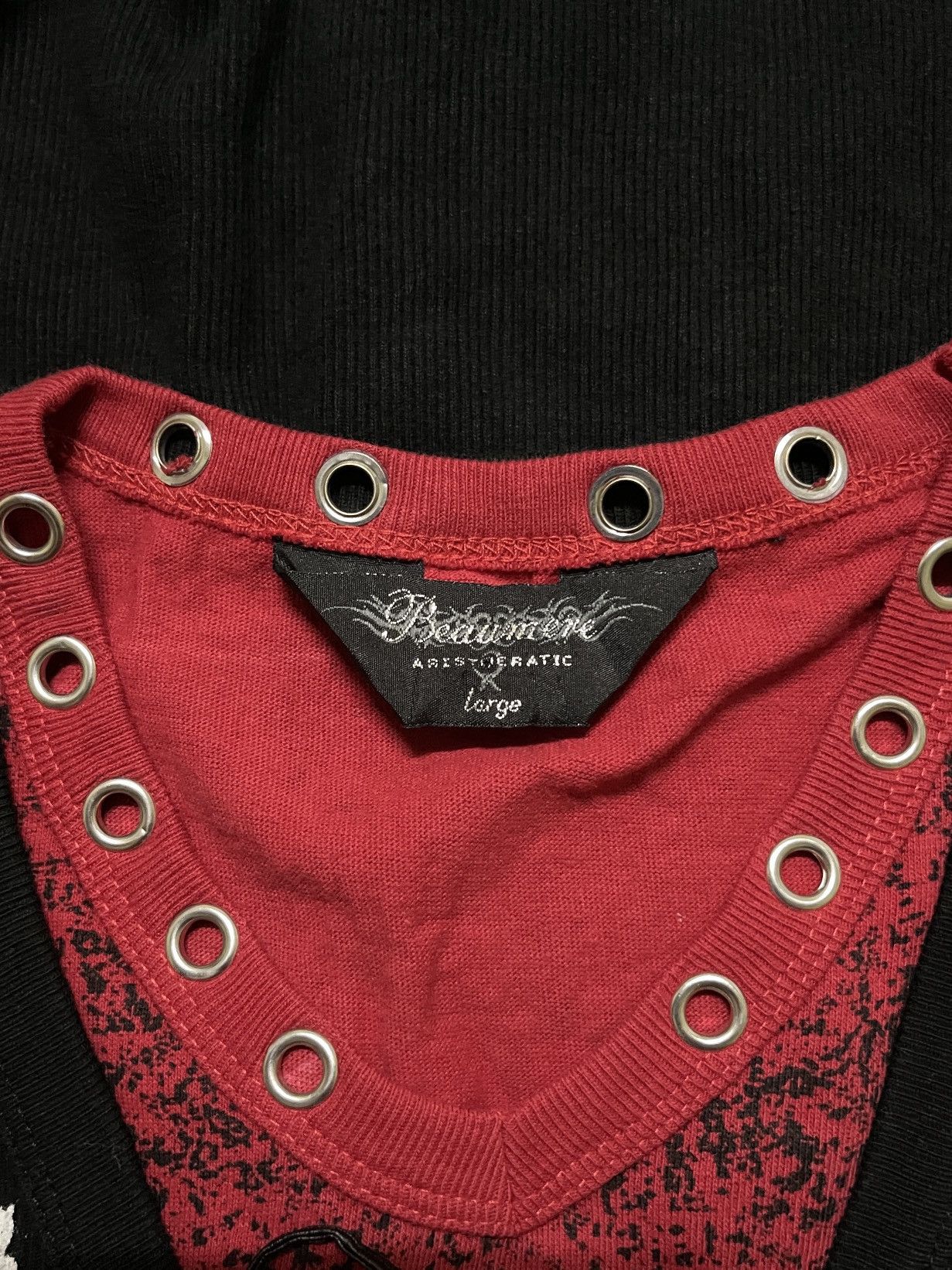 Japanese Brand Beaumere Lace Up Poem Punk T Shirt Size US L / EU 52-54 / 3 - 15 Thumbnail