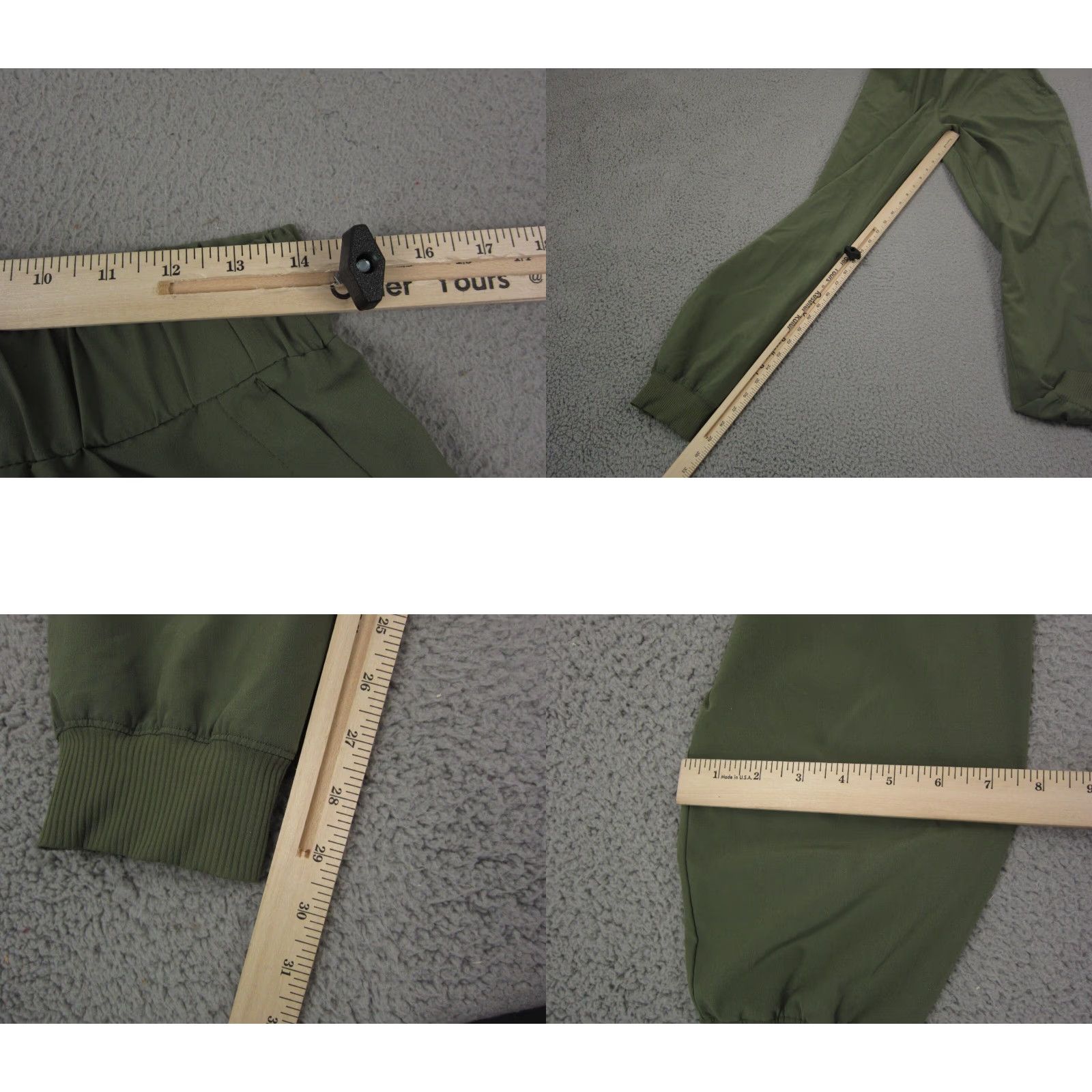 Vintage Bylt Joggers Womens Large Green Pants Baggy Fit Drawstring Poly Spandex Activewear Casual Travel Workwear 90s Style Wide-Leg Inseam 30 in Womens Size 36" / US 14 / IT 50 - 8 Thumbnail