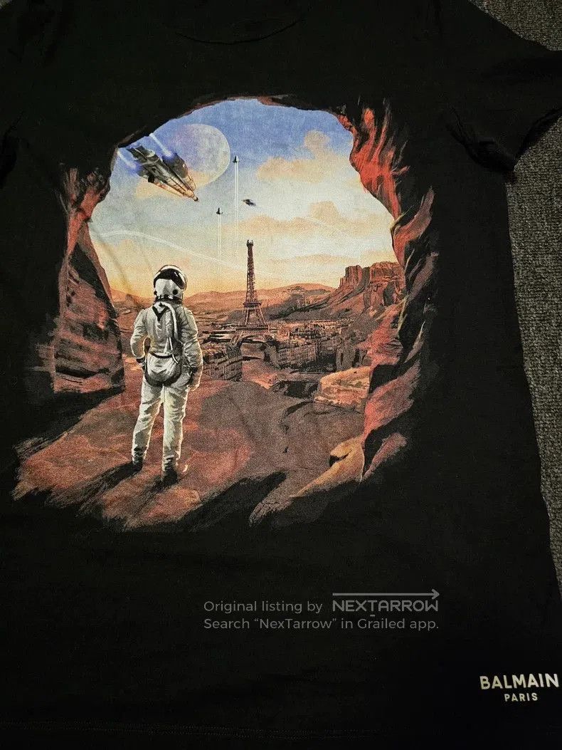 Balmain Balmain Short Sleeve Graphic Print T. Size US M / EU 48-50 / 2 - 2 Thumbnail
