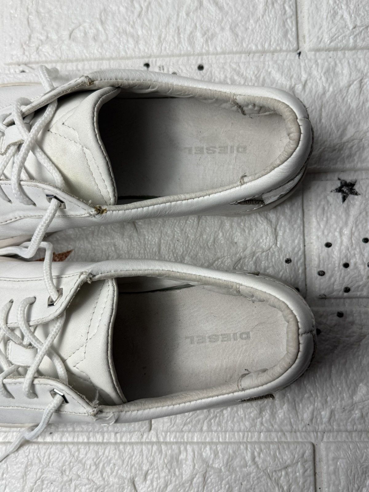 Diesel DIESEL WOMEN SNEAKERS US7 UK6.5 EUR39 Leather White Casual Size US 7 / IT 37 - 11 Thumbnail